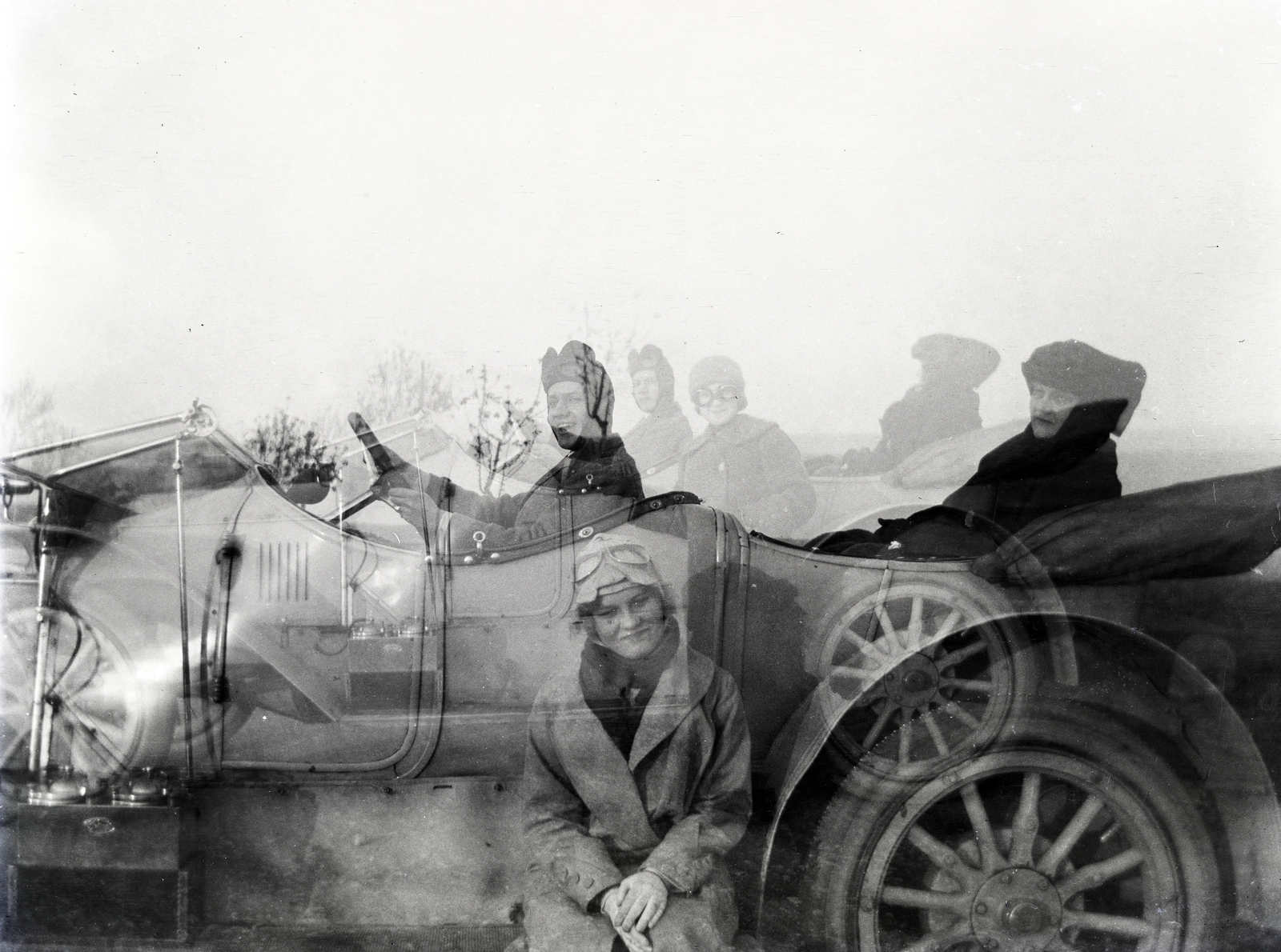1914, Zichy kúria, Zala, Best of, automobile, erroneous photo, double exposure, Fortepan #264038