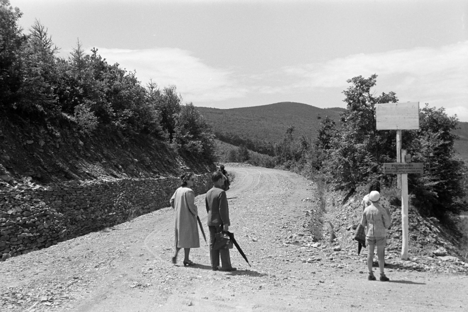 Magyarország, Kőszegi-hegység, kirándulók az Írott-kő kilátó közelében., 1941, Nagy István, Nagy József, Fortepan #264468