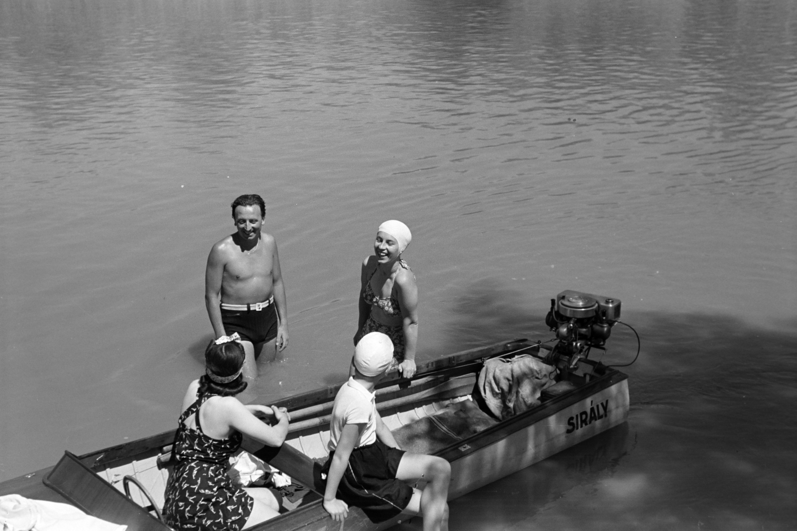 1941, Nagy István, excursion, motorboat, Fortepan #264478