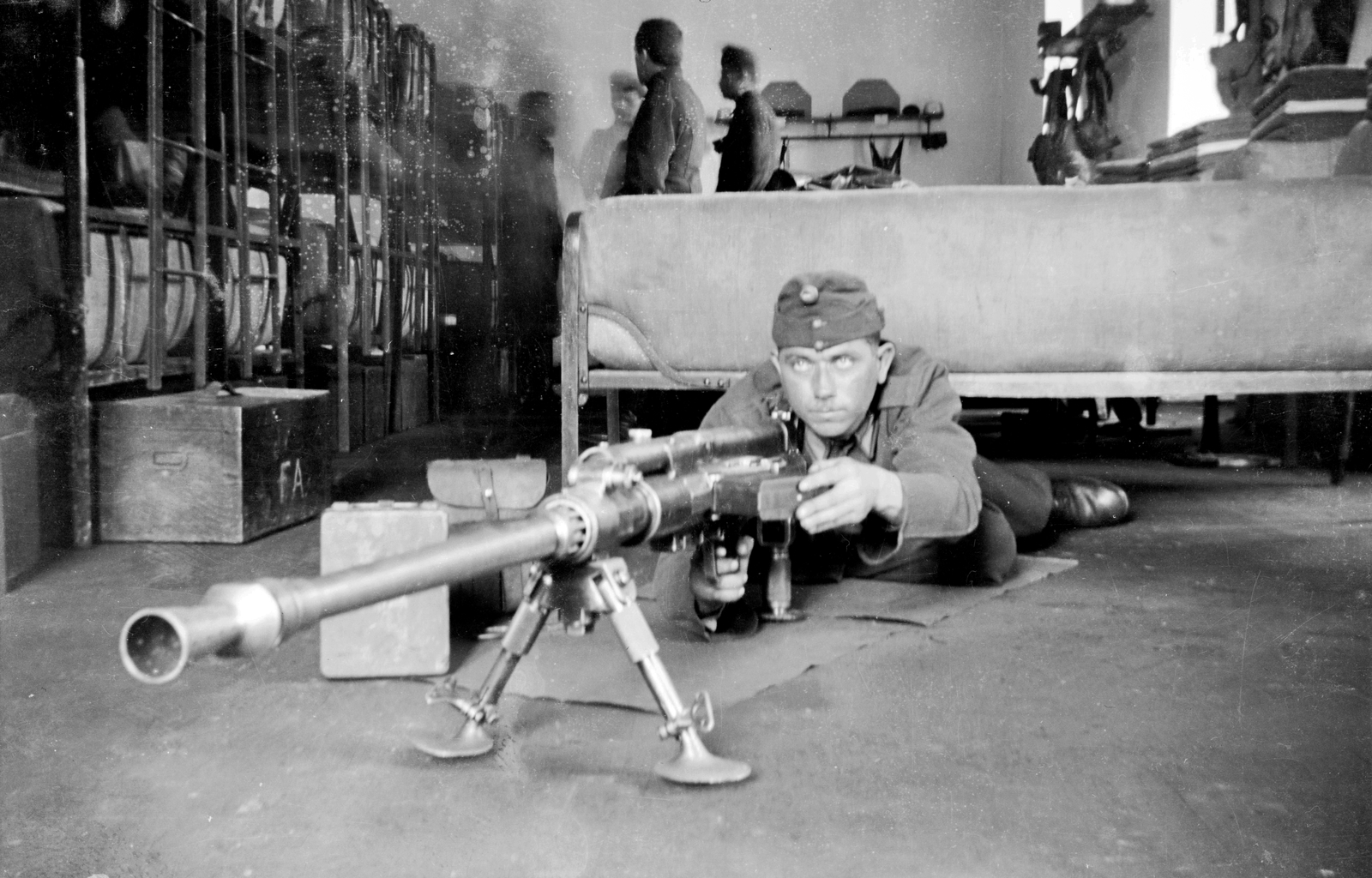 1942, Ladinek Viktor, heavy rifle, Solothurn S18-1000, Fortepan #264614