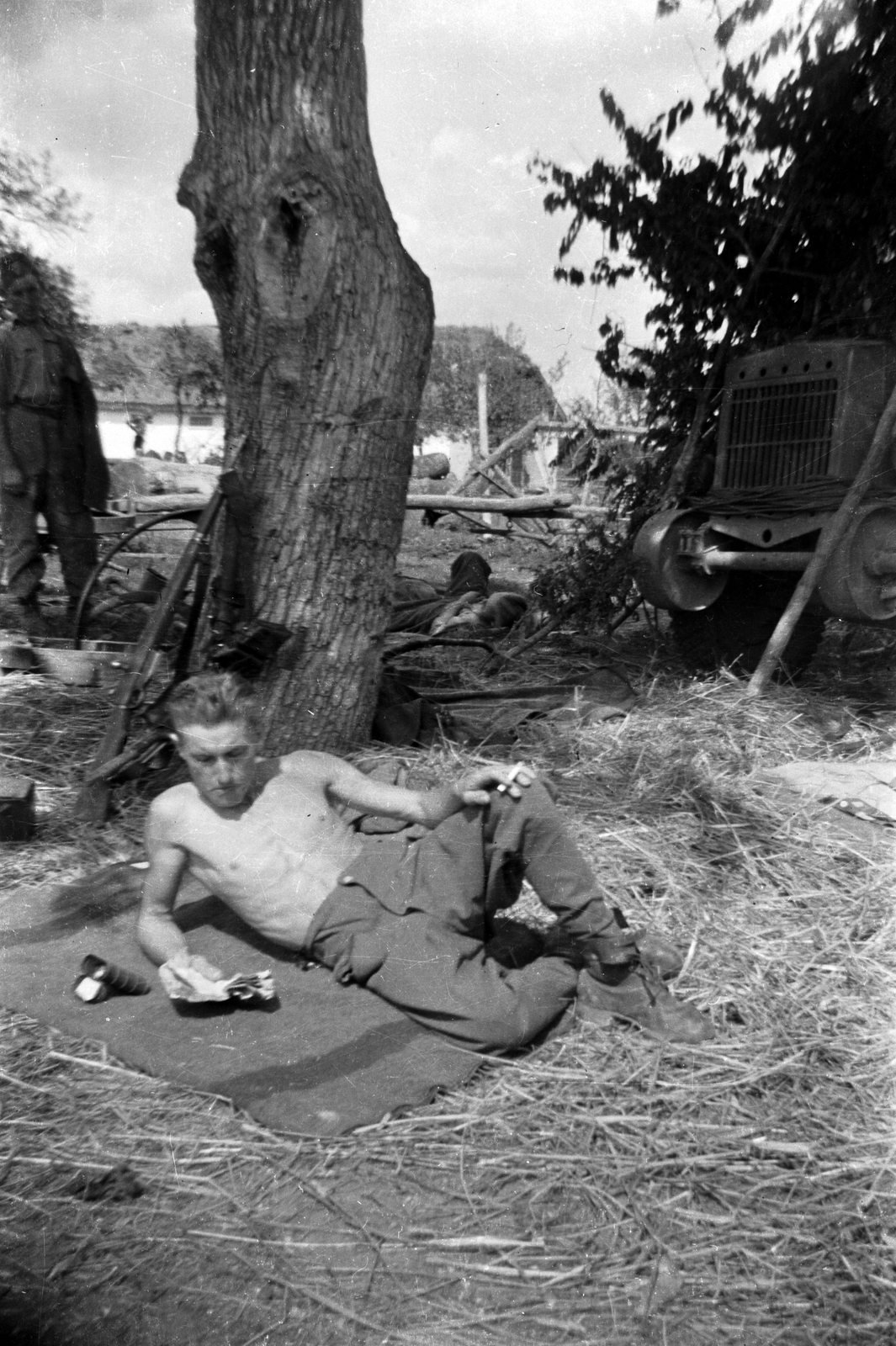 Ukrajna, 1941, Ladinek Viktor, keleti front, portré, Fortepan #264674