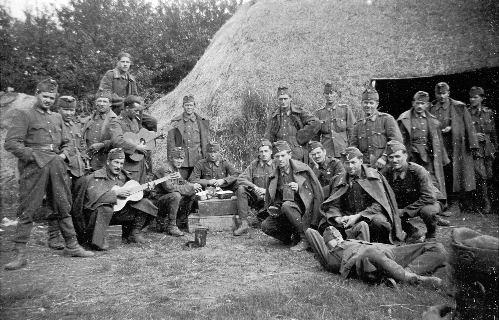 1942, Ladinek Viktor, eastern front, tableau, Fortepan #264733