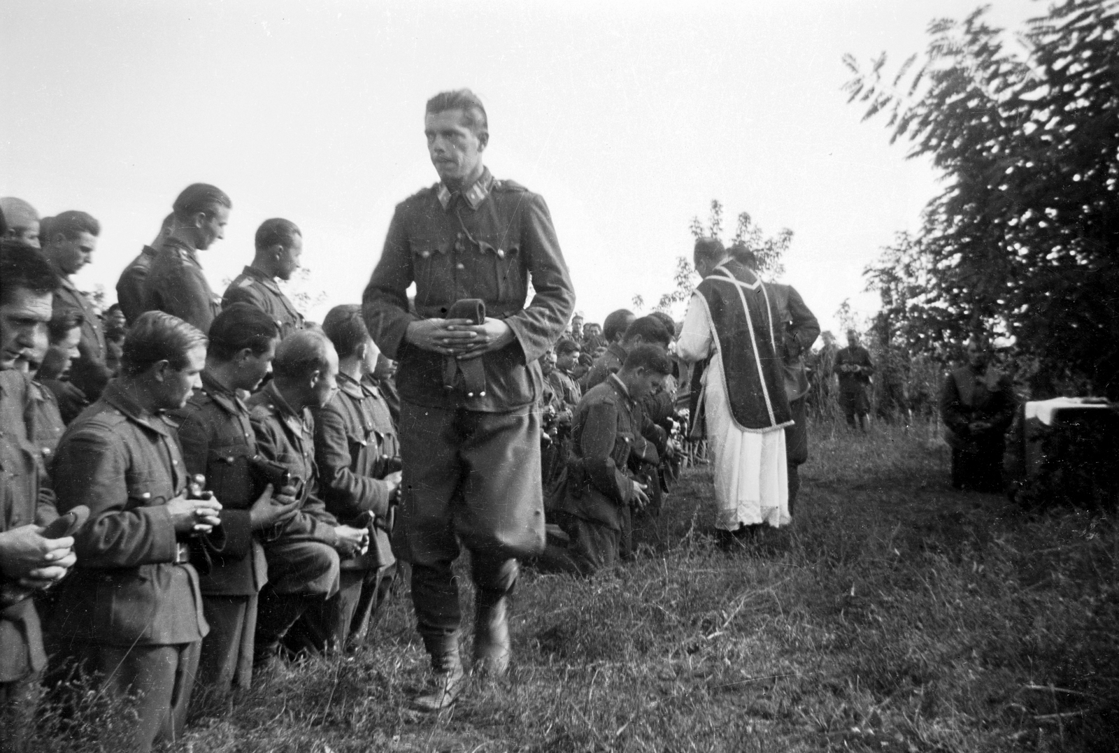 1942, Ladinek Viktor, tábori mise, keleti front, Fortepan #264734