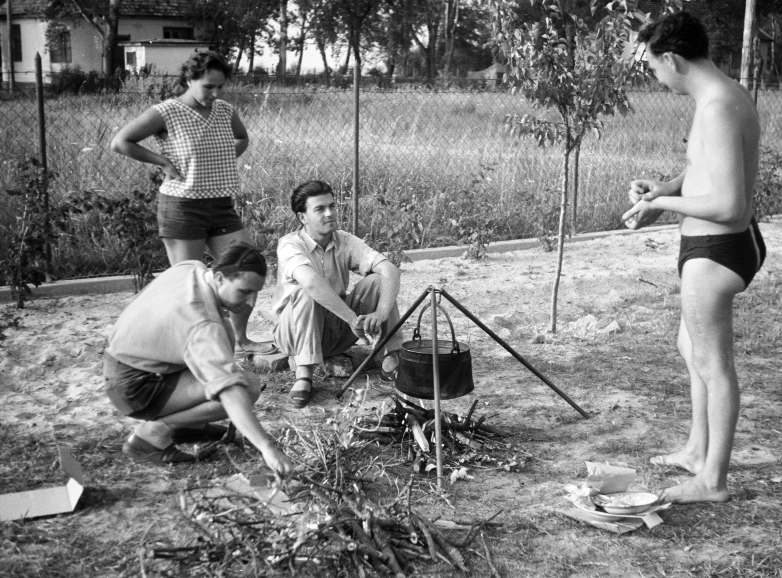 1960, Horváth József, cooking, cauldron, Fortepan #264859