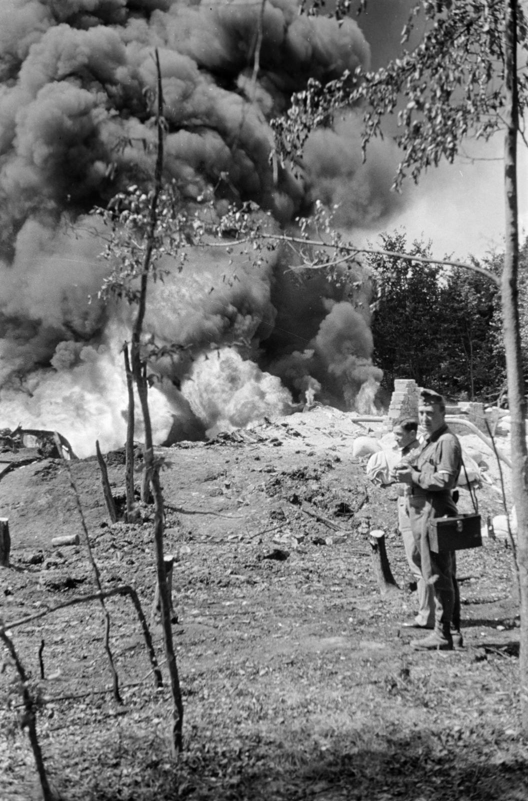 Ukrajna, 1941, Horváth József, tűz, Fortepan #265222