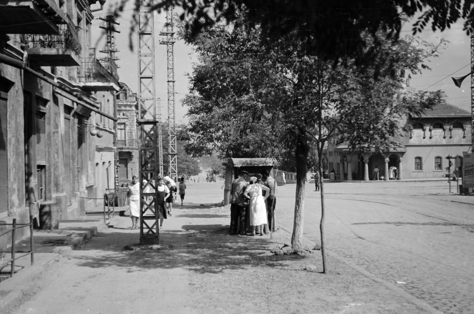 Ukrajna, Mikolajiv, (ekkor Nyikolajev), a proszpekt Centralnij, keresztben a vulicja Szoborna., 1941, Horváth József, Fortepan #265231