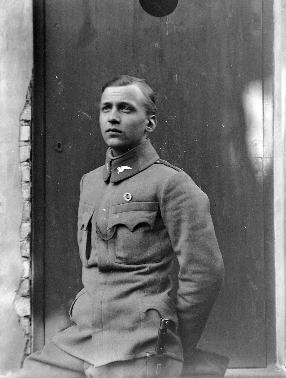 1916, Fortepan, portrait, uniform, weapon, soldier, hands behind the back, Fortepan #2653