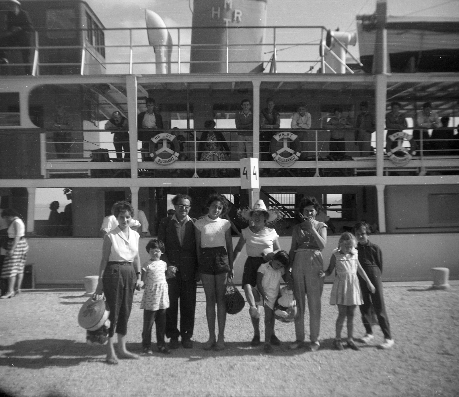 Magyarország, Balatonfüred, kikötő, Beloiannisz hajó., 1960, Pohl Pálma, hajó, kikötő, Beloiannisz hajó, Fortepan #26537