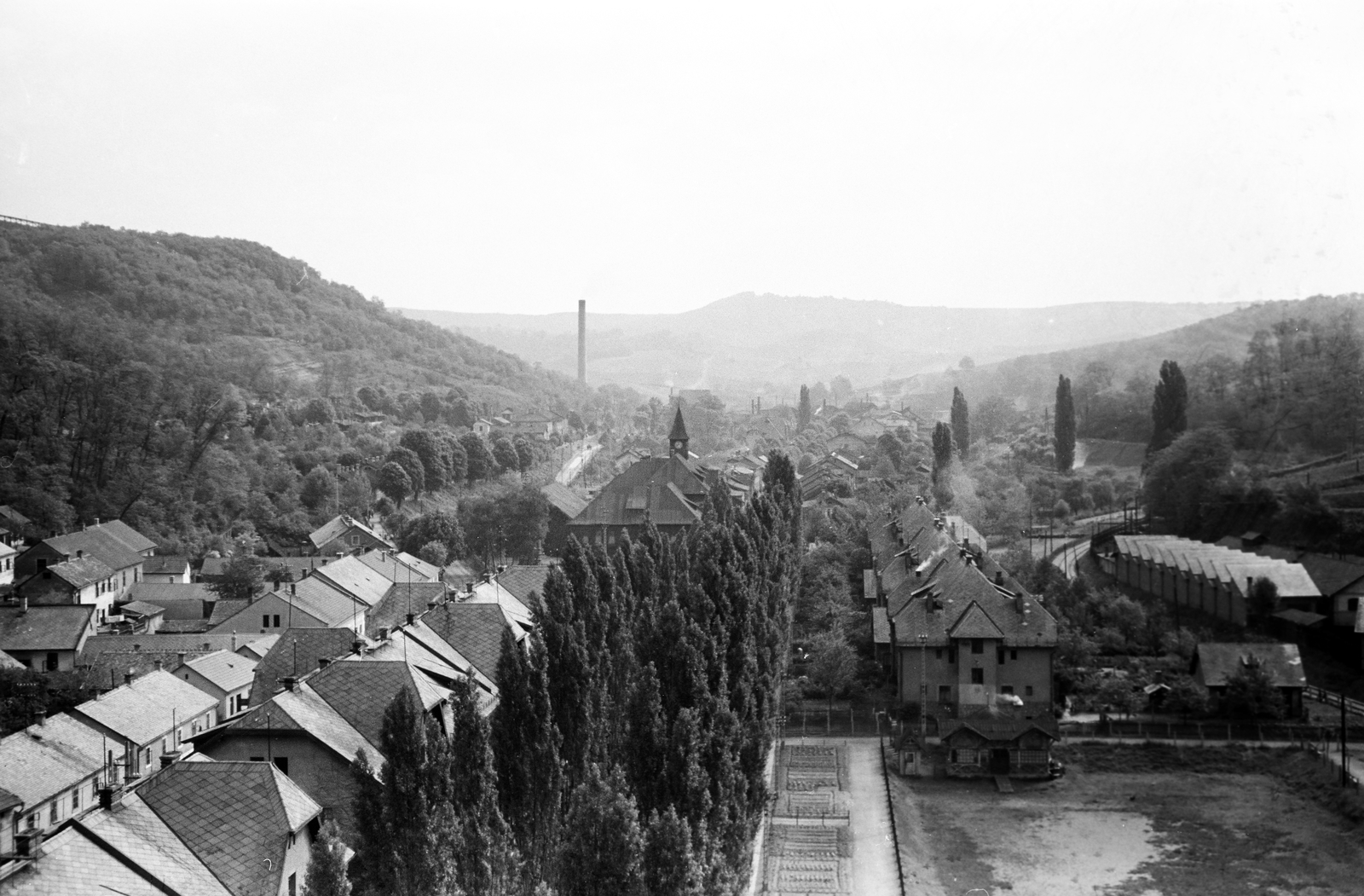 Hungary, Salgótarján, a város látképe az Acélgyár felől., 1941, Horváth József, Fortepan #265549