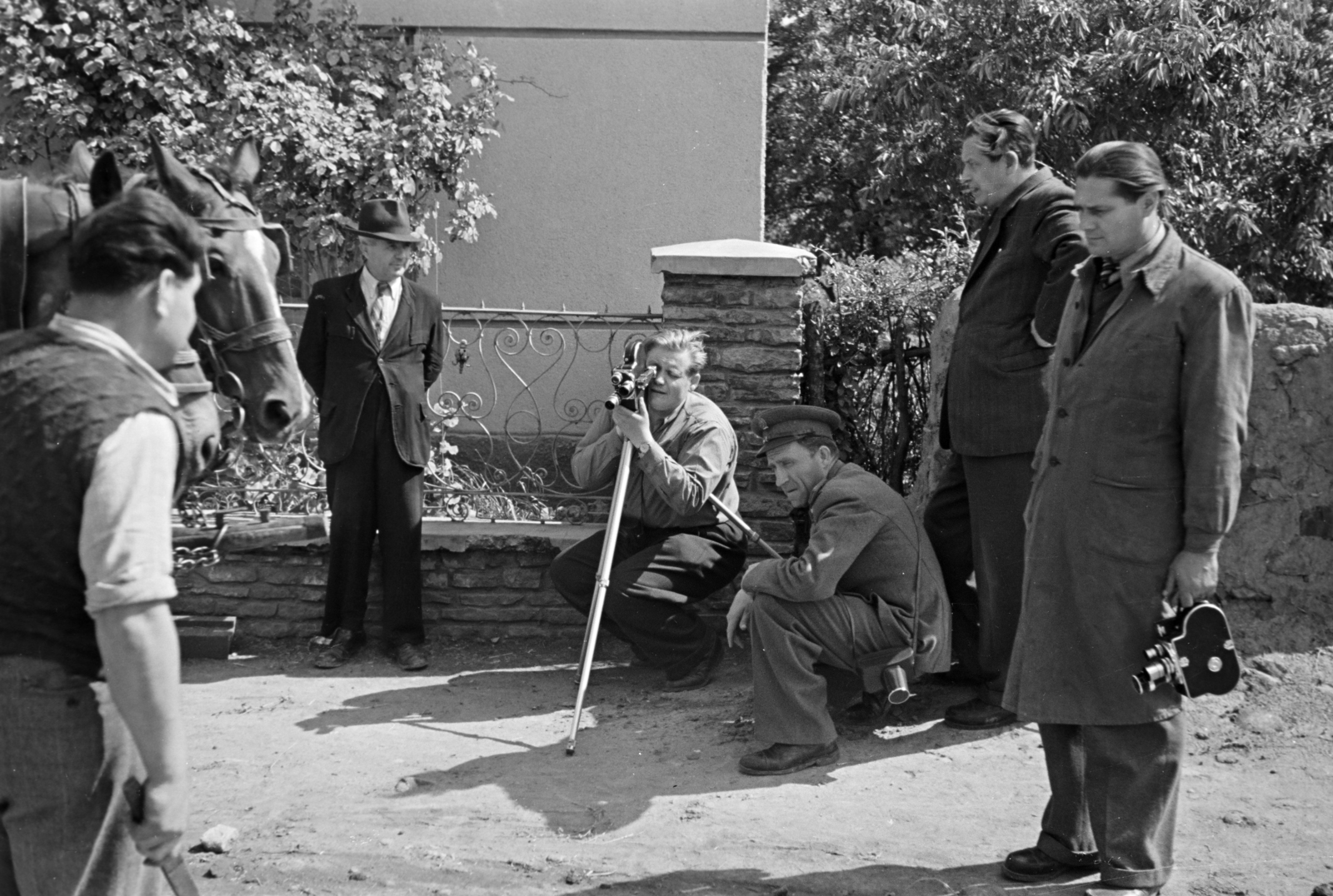 Hungary, 1950, Horváth József, filming, movie camera, Fortepan #265617