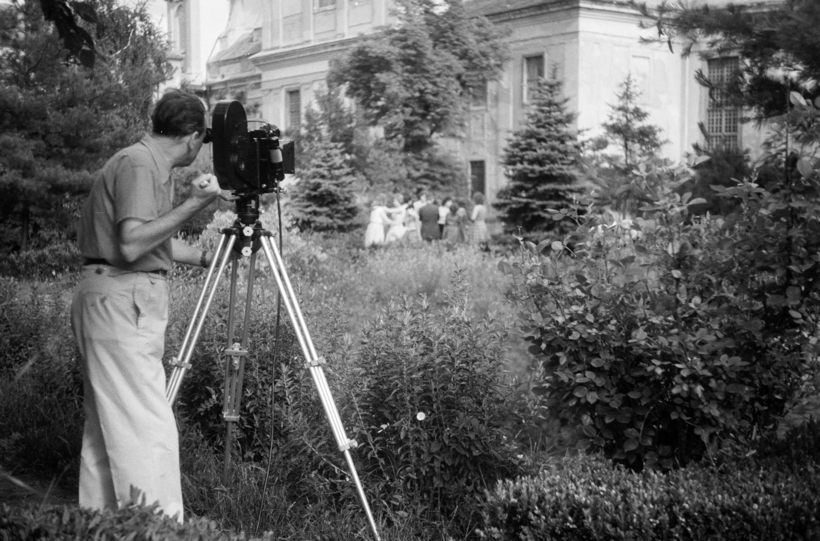 1953, Horváth József, filming, movie camera, Fortepan #265755