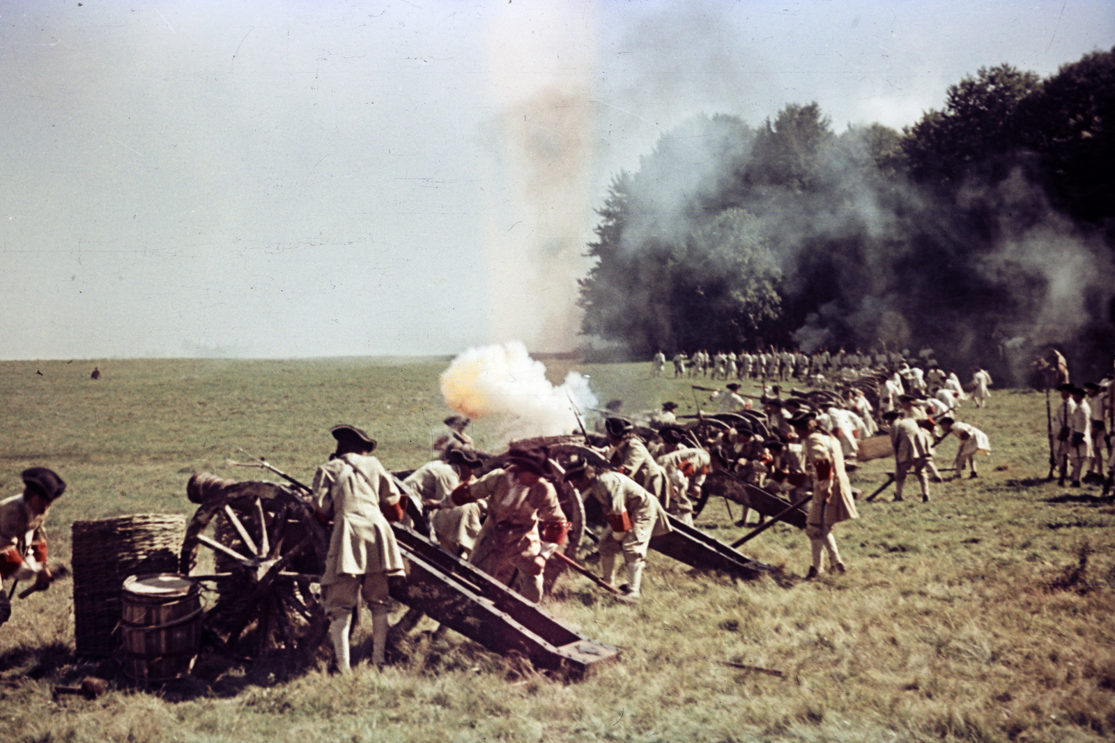 Hungary, untitled, a felvétel a Rákóczi hadnagya című film forgatásakor készült., 1953, Horváth József, colorful, filming, cannon, replica, Fortepan #265770