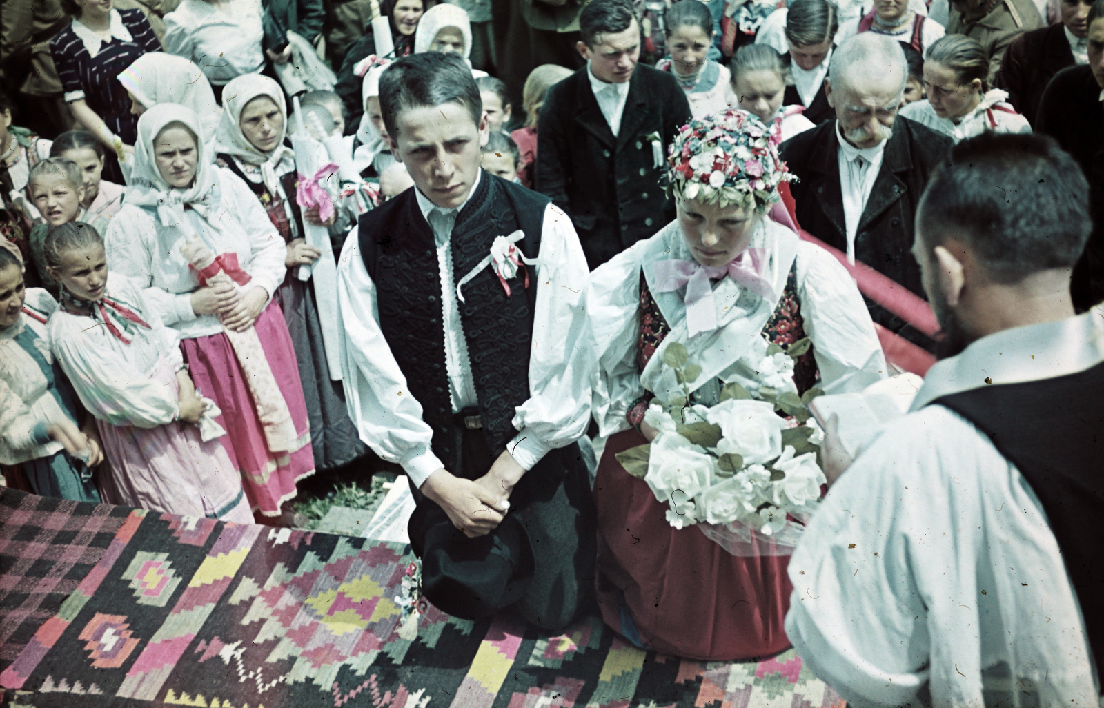 1940, Horváth József, colorful, wedding ceremony, Fortepan #265832