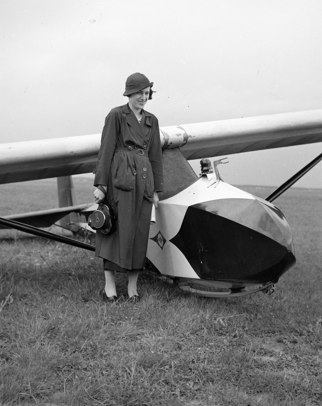 1937, Horváth József, sailplane, girls'n'cars, Fortepan #265892