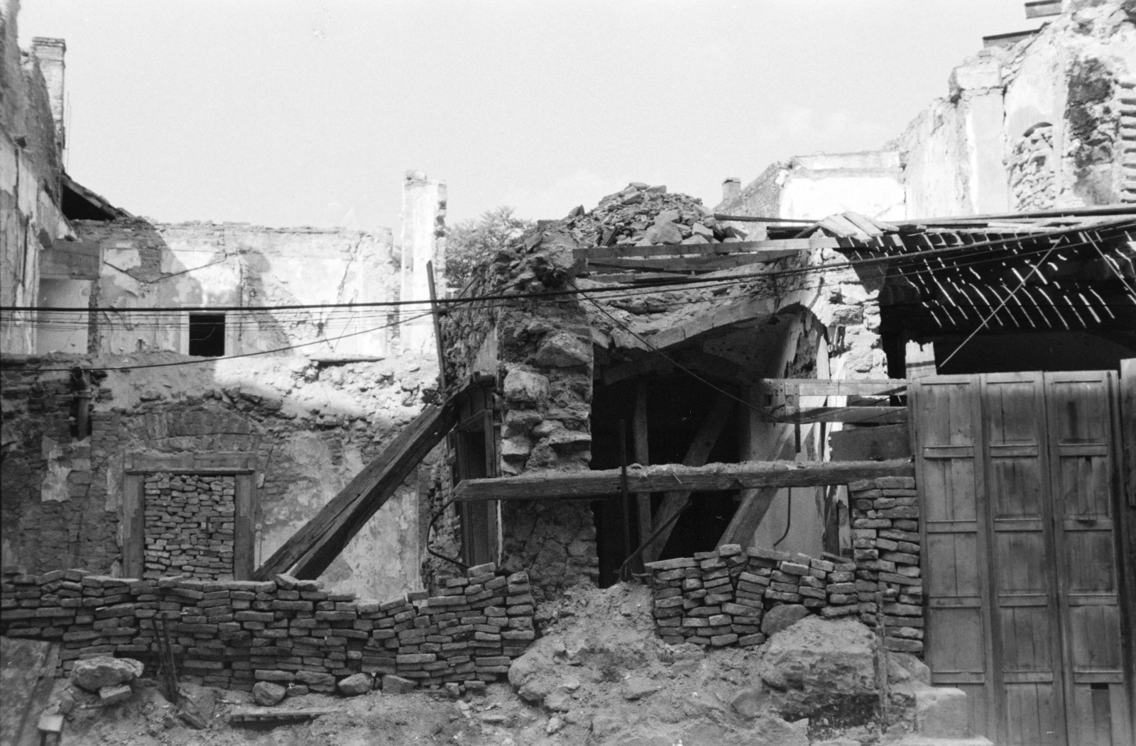 1947, Vízkelety László, war damage, damaged building, brick, Fortepan #266145