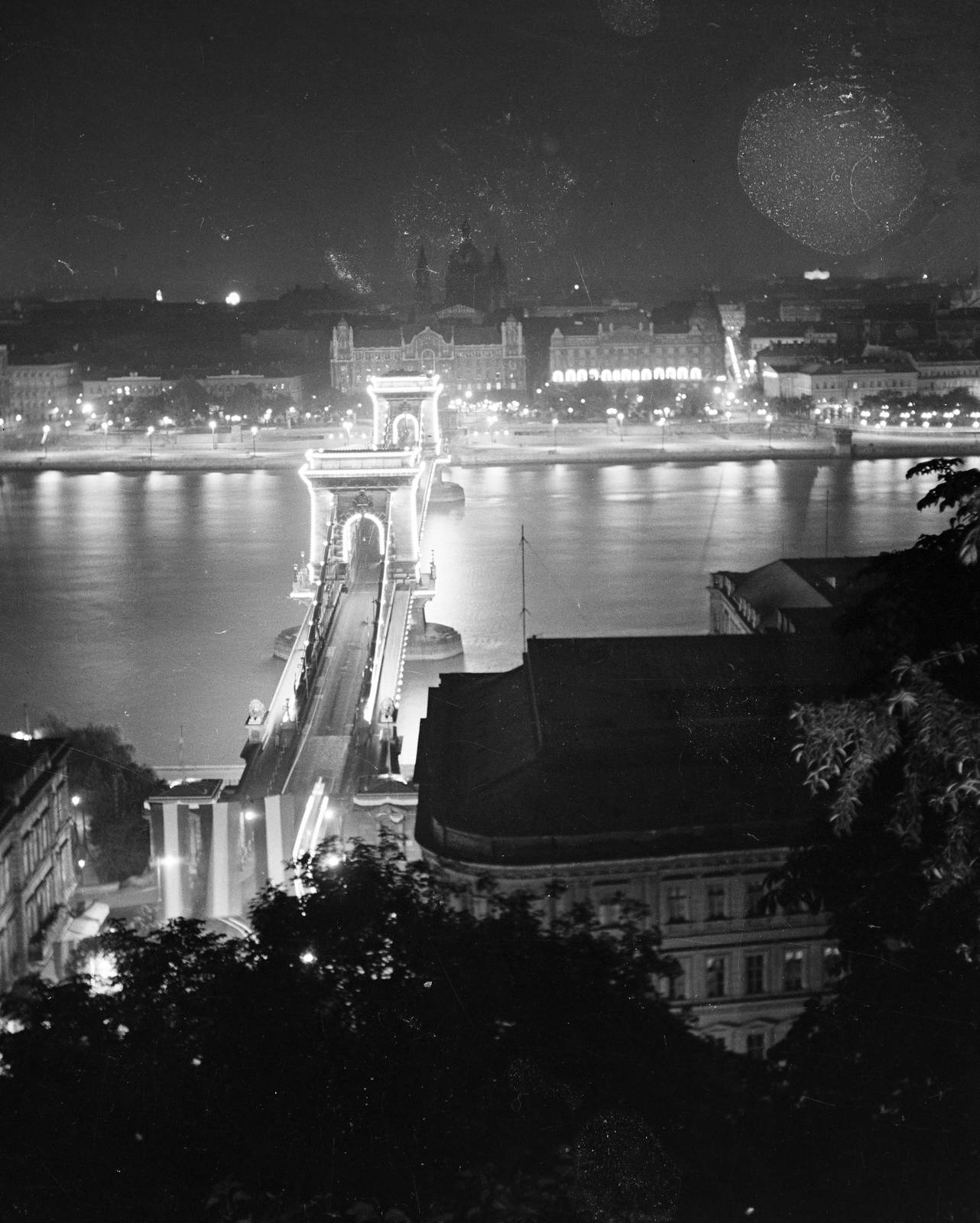 1938, Vízkelety László, night, floodlighting, Fortepan #266303