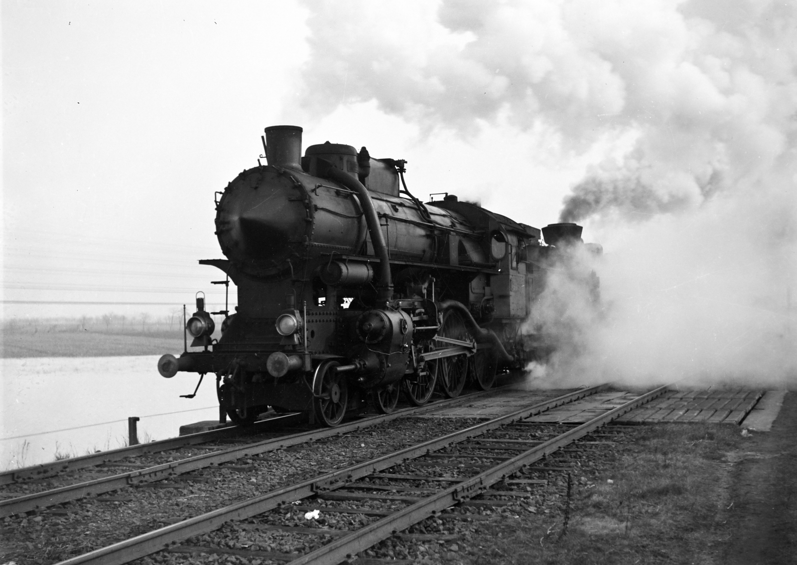 1939, Vízkelety László, MÁV Class 328, steam locomotive, Fortepan #266344