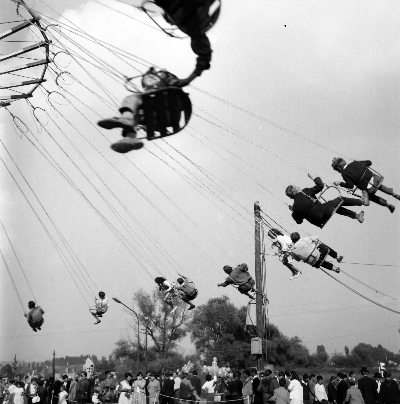 1963, Szilvási hagyaték, körhinta, vidámpark, Fortepan #266376