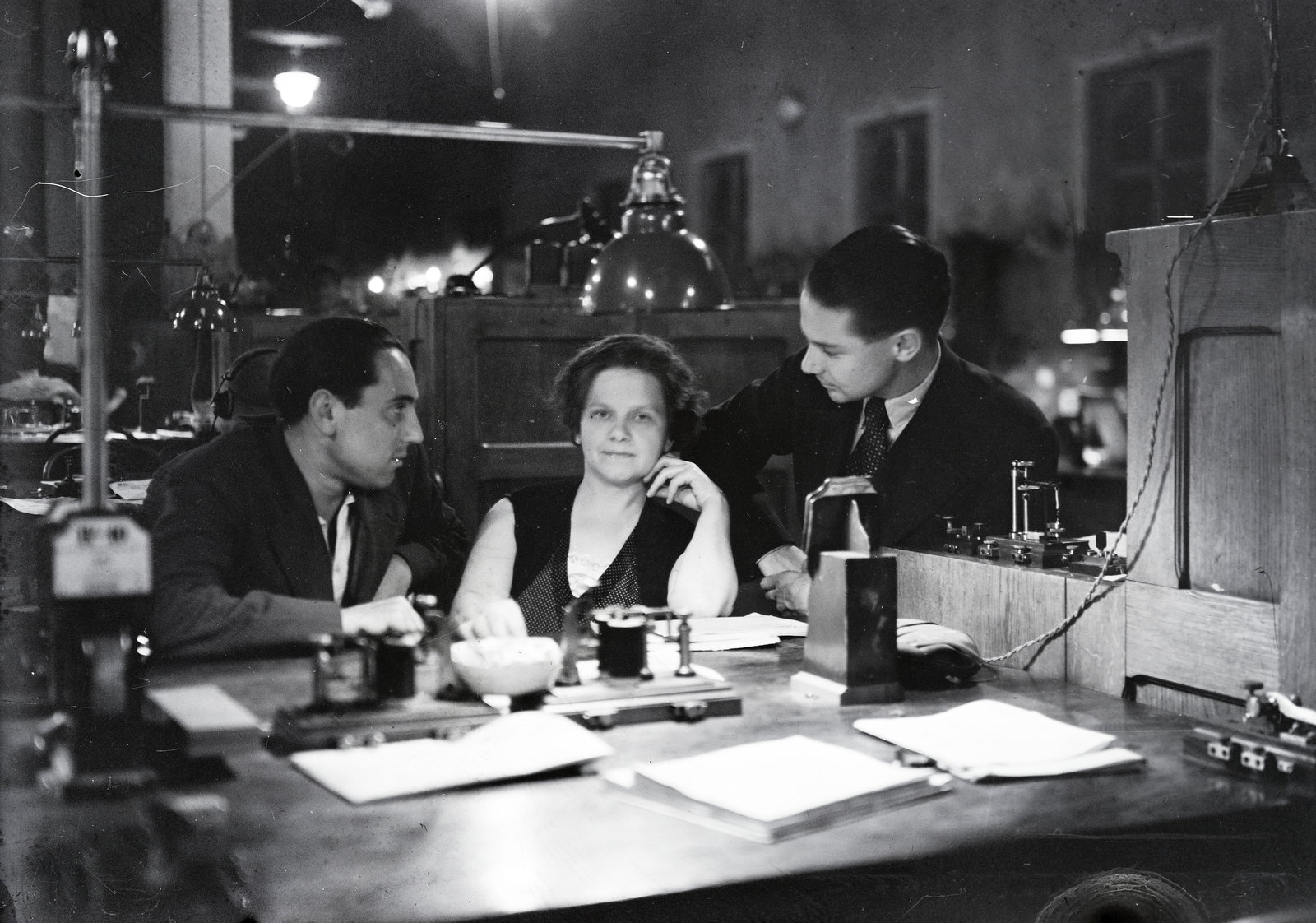 Hungary, Budapest V., Petőfi Sándor utca 15-17., Főposta, távírda-központ., 1940, Szilvási hagyaték, light, Budapest, Fortepan #266487