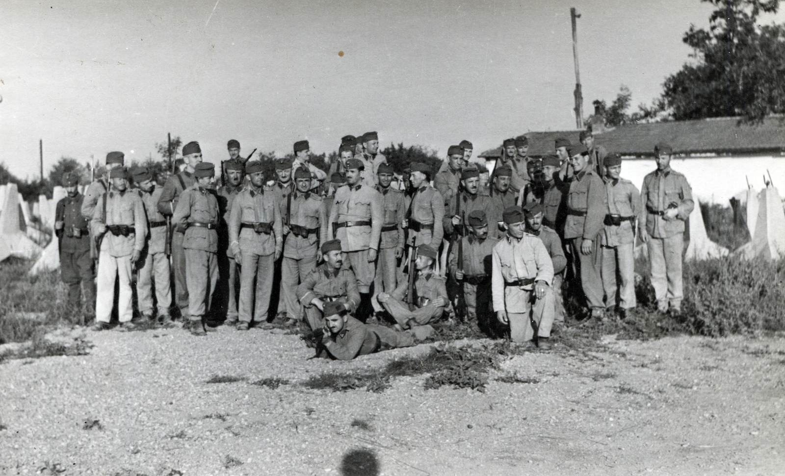 1942, Mihályi Balázs, eastern front, tableau, Fortepan #266744