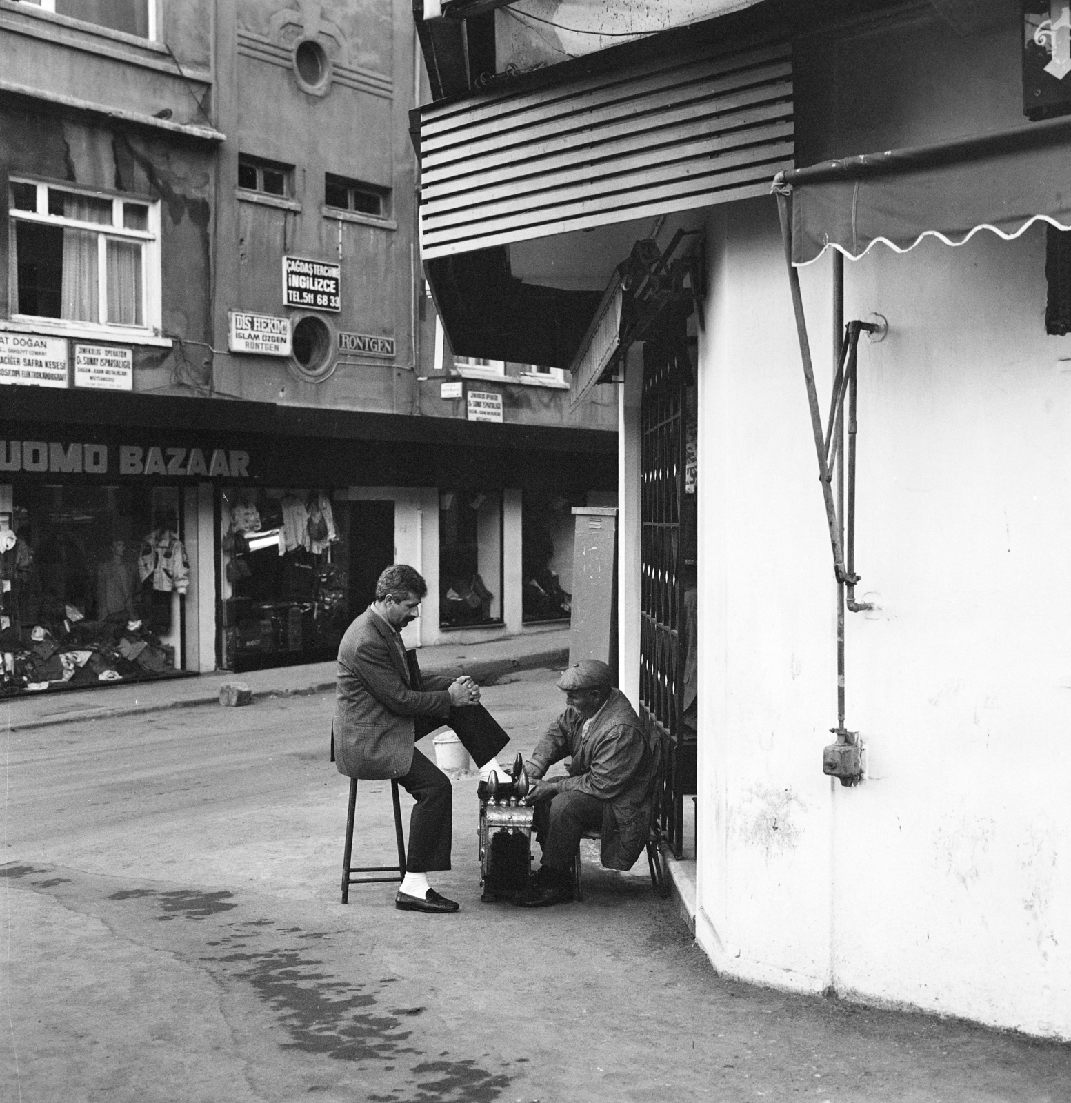 Turkey, Istanbul, 1984, Vimola Károly, shoe polishing, Fortepan #266806