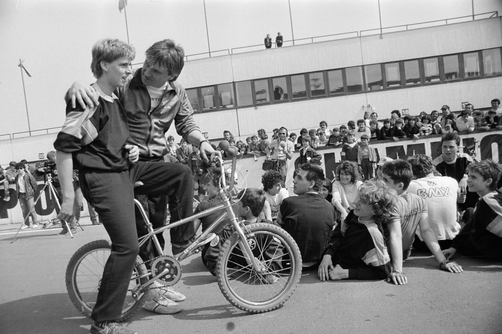 Hungary, Hungaroring, Mogyoród, BMX bemutató., 1988, Vimola Károly, BMX-brand, bicycle, Fortepan #266860