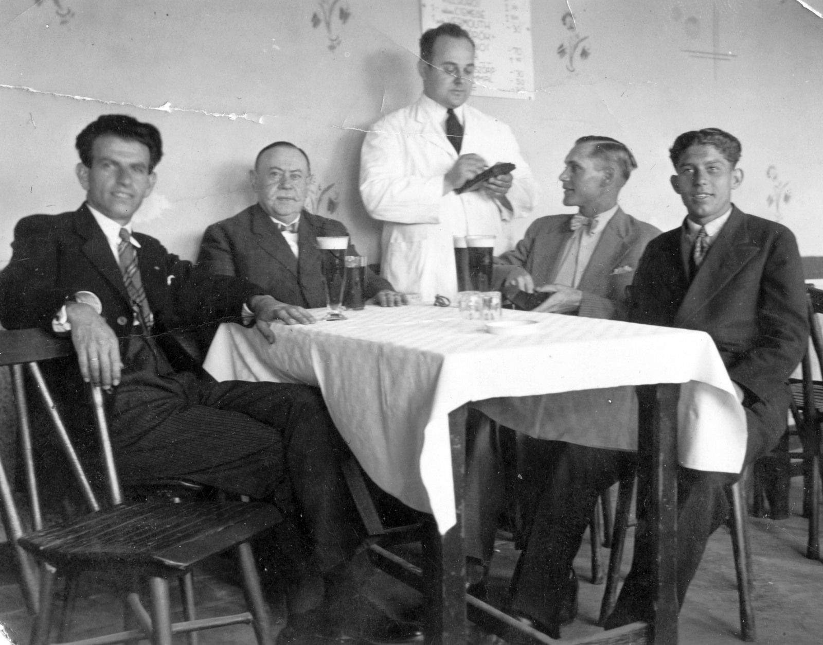 1937, Fortepan, restaurant, drinking, beer, waiter, Fortepan #26689