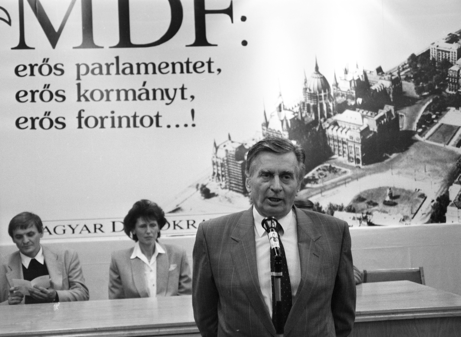 1990, Vimola Károly, Hungarian Democratic Forum, Fortepan #266904