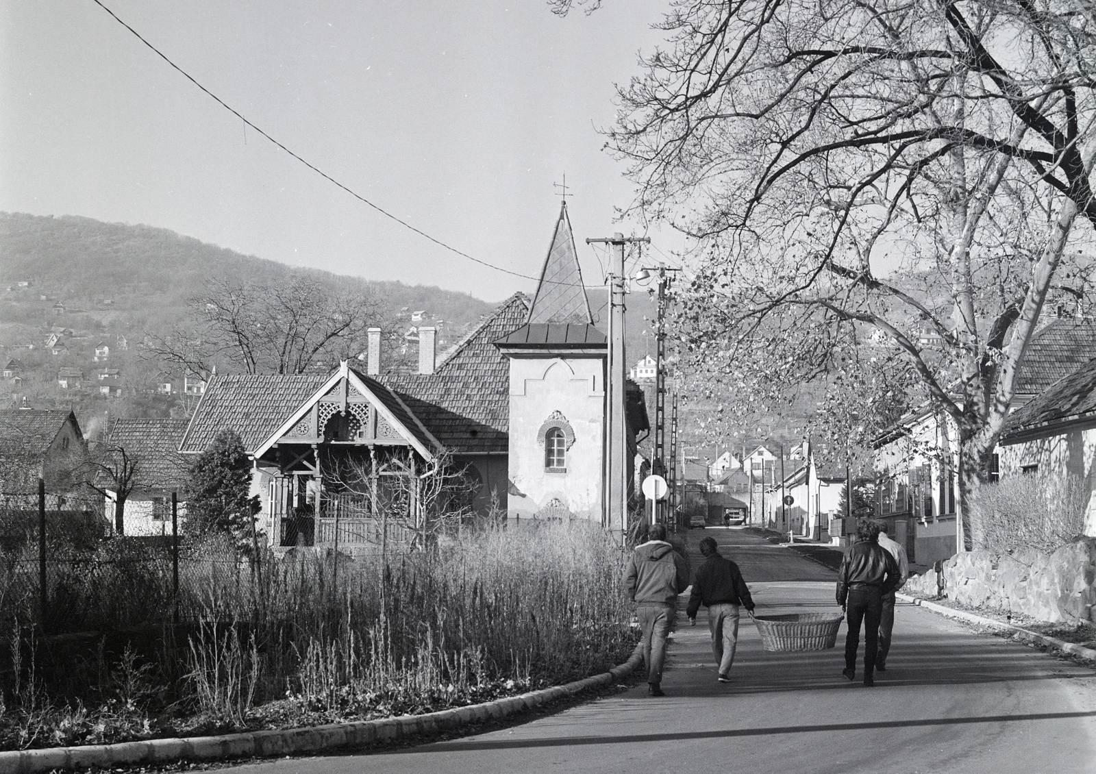 Hungary,Danube Bend, Nagymaros, Zöldfa utca., 1987, Vimola Károly, basket, street view, Fortepan #266980