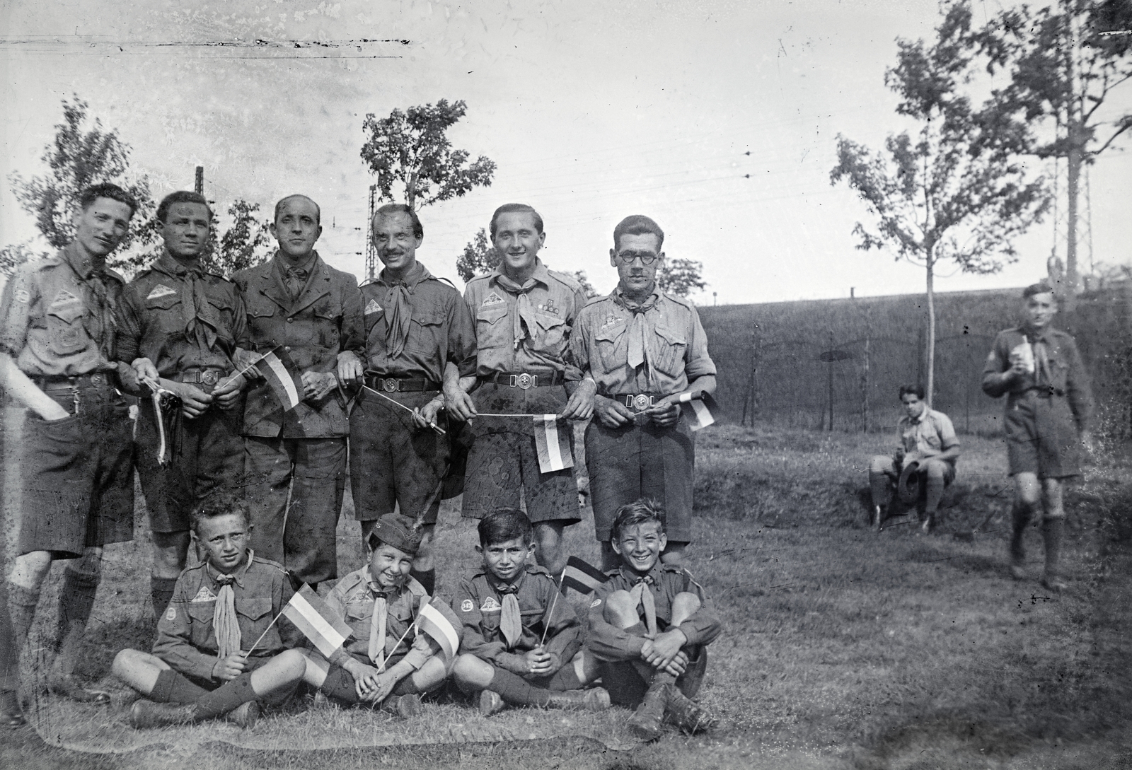Magyarország, Gödöllő, 4. Nemzetközi Cserkész Világtalálkozó (Jamboree)., 1936, Ladinek Viktor, csoportkép, cserkész, Fortepan #267286