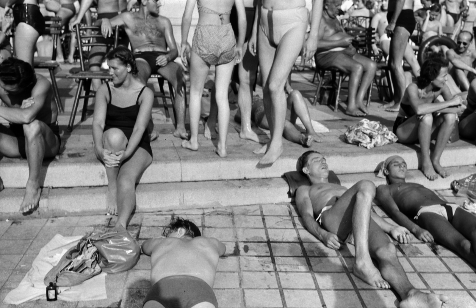 1954, Ladinek Viktor, bathing suit, Fortepan #267291