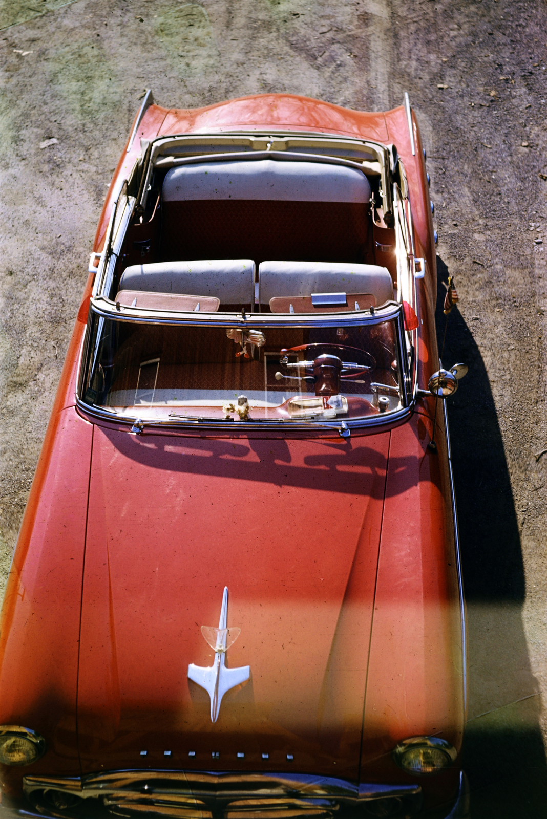 1955, Szentkuthy Ibolya, színes, automobil, felülnézet, kabrió, Fortepan #267512