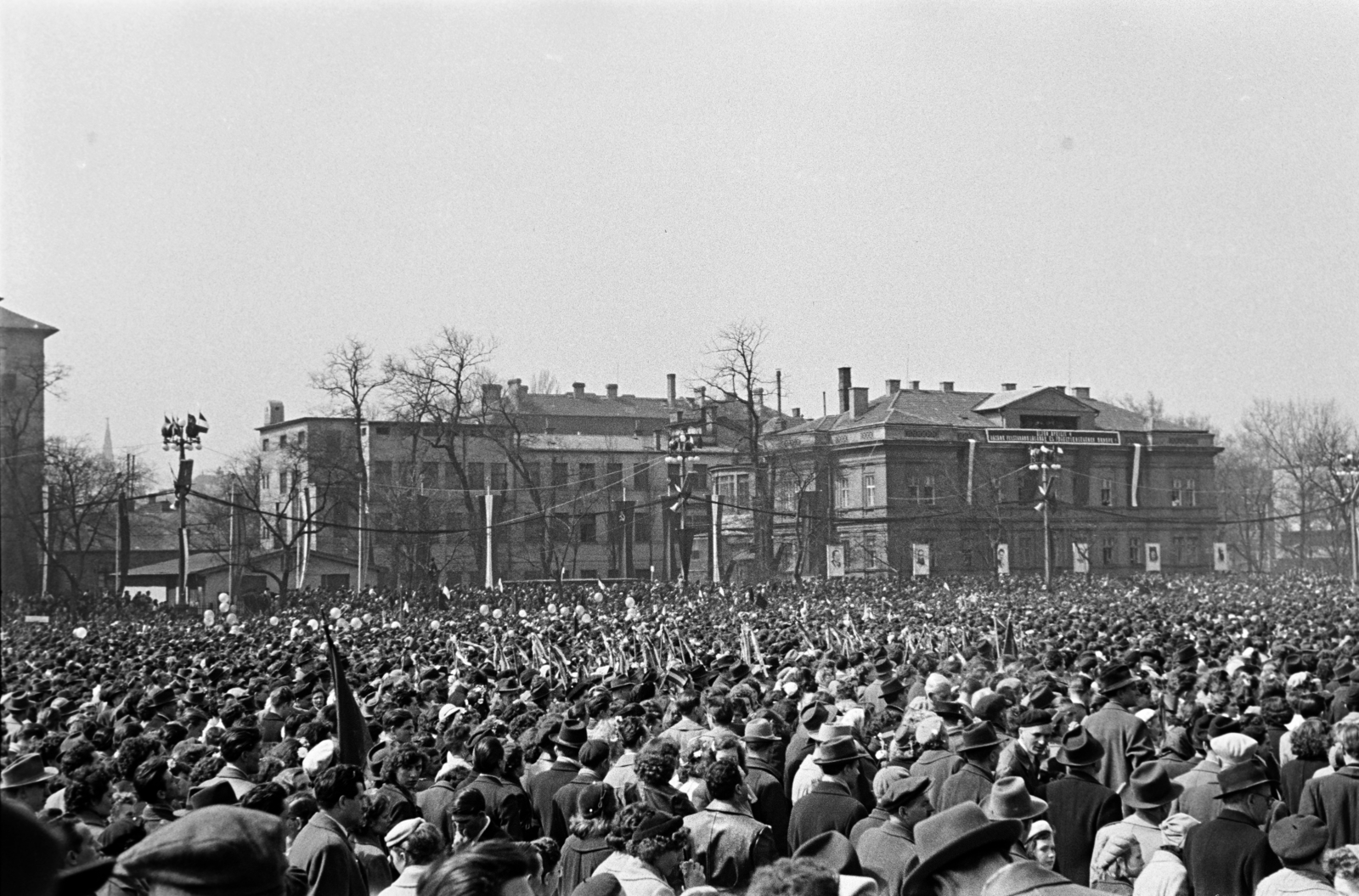 1958, Bolvári László, mass, Fortepan #267768