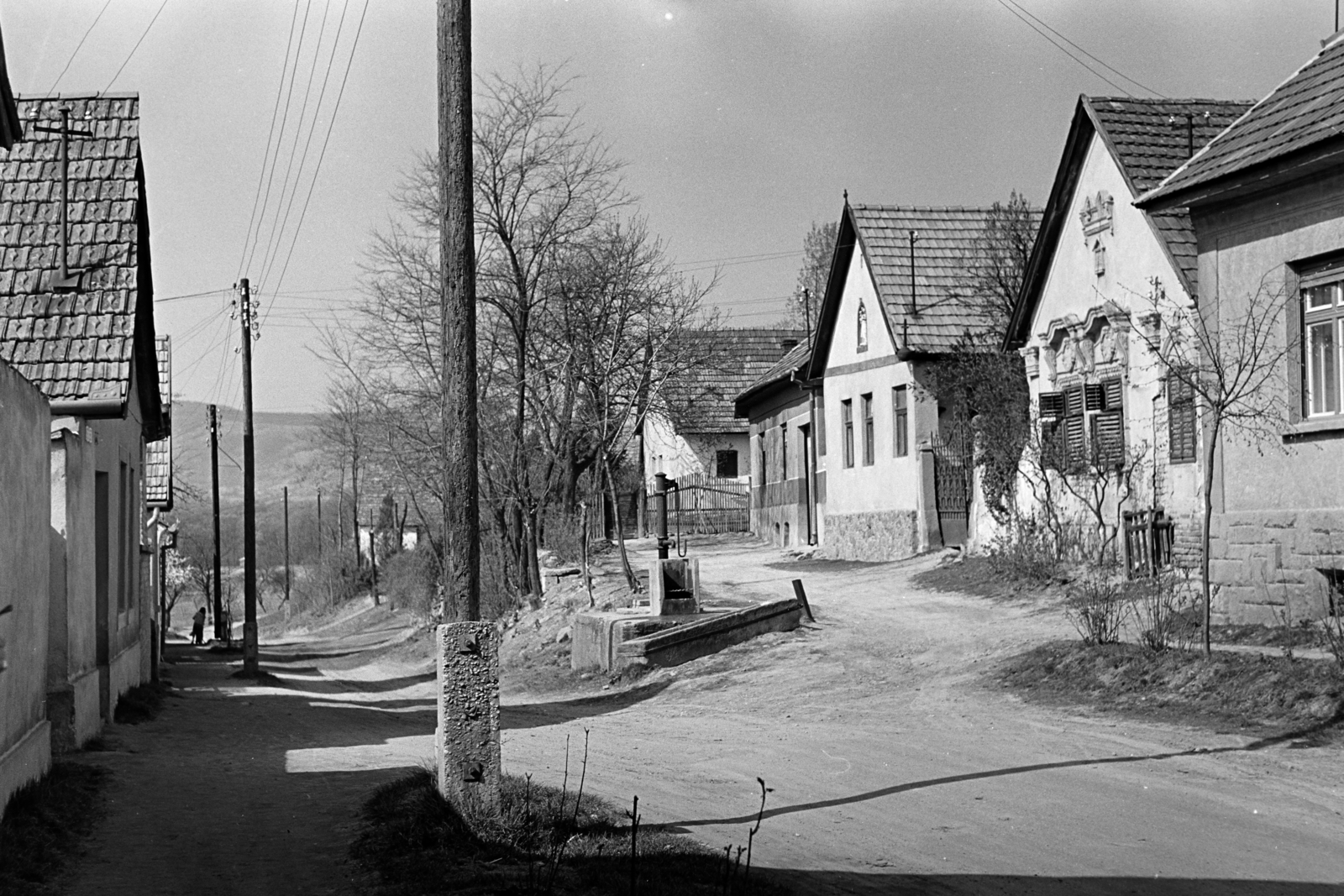 Hungary, Kisoroszi, Széchenyi út., 1972, Dorics István, street view, dirt road, Fortepan #267863