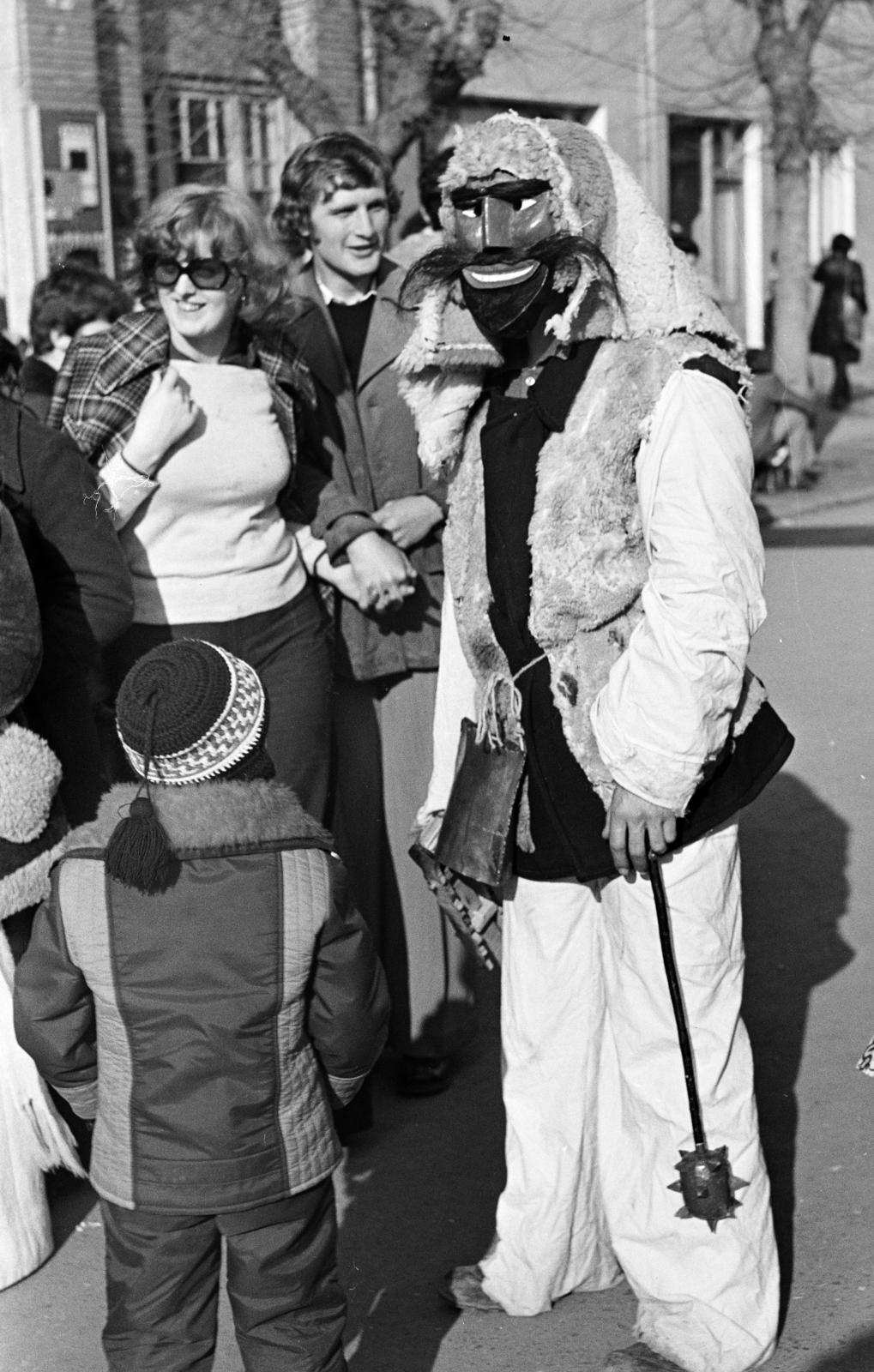 Magyarország, Mohács, a felvétel a busójárás idején készült., 1975, Dorics István, Fortepan #267947