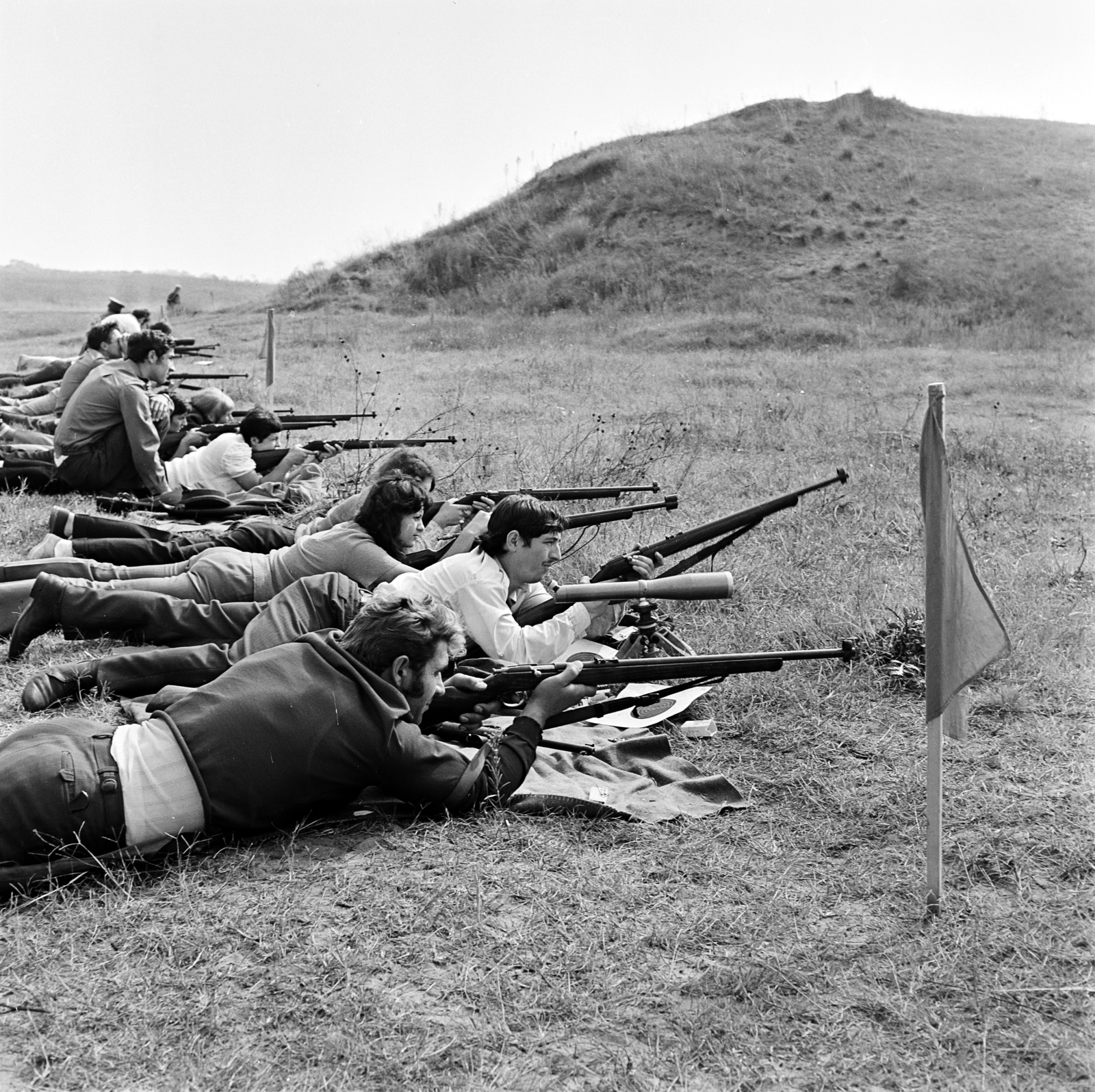 1970, Gárdos Katalin, telescope, gun, target shooting, Fortepan #268158