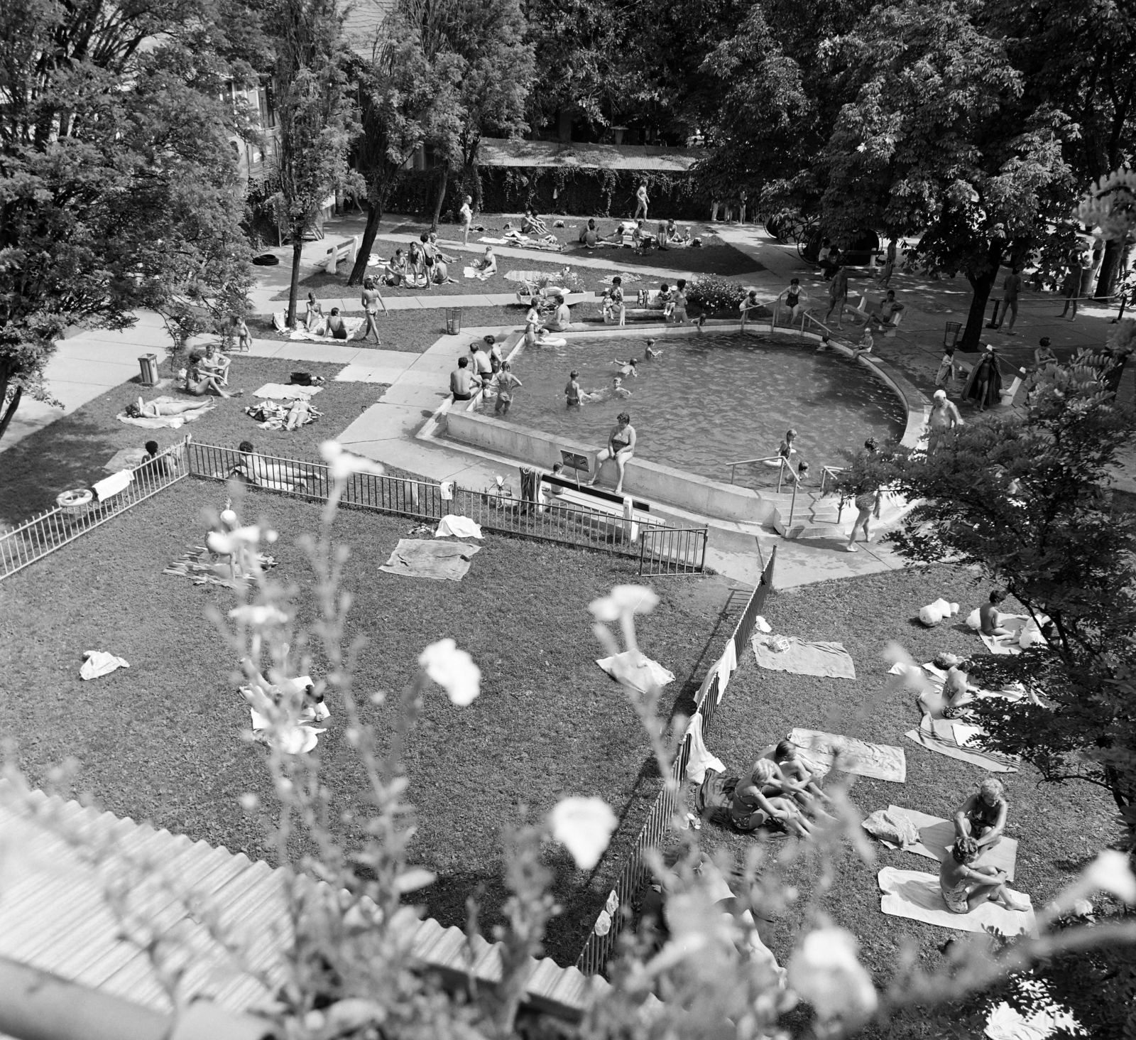 Hungary, Szolnok, Damjanich uszoda., 1970, Gárdos Katalin, swimming pool, Fortepan #268175