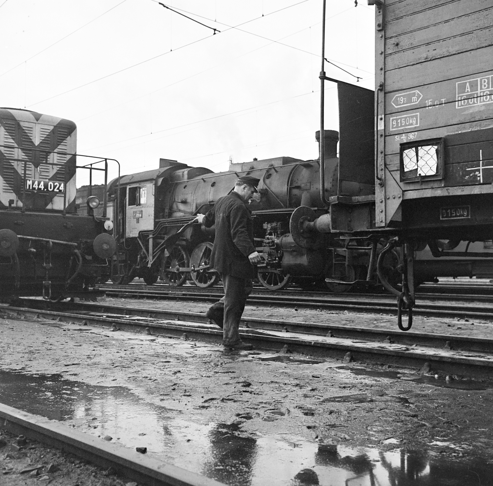 1970, Gárdos Katalin, diesel locomotive, railway, MÁV M44 series, Fortepan #268179