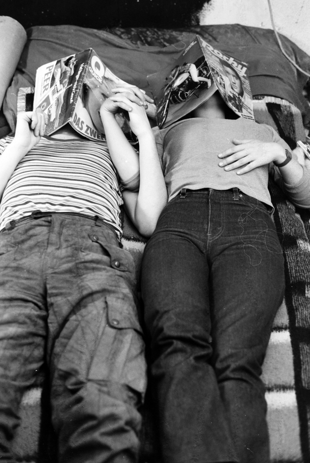 1982, Glósz András, sunbathe, love, Fortepan #268501