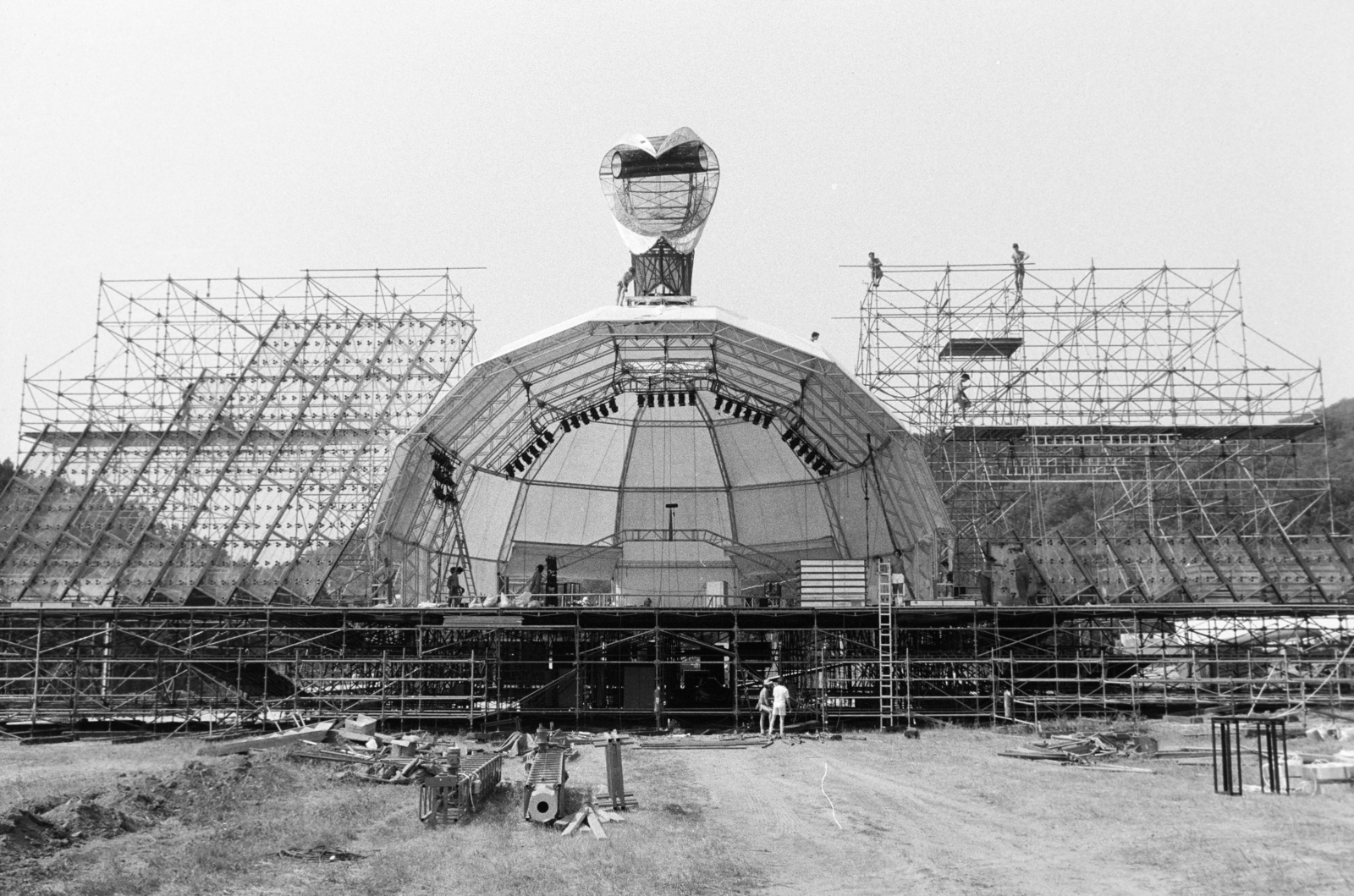 Hungary, Pilisborosjenő, a felvétel a Fenevad Fesztiválon, a Grizzly II: The Concert című film forgatása alkalmával készült., 1983, Kanyó Béla, Fortepan #268923