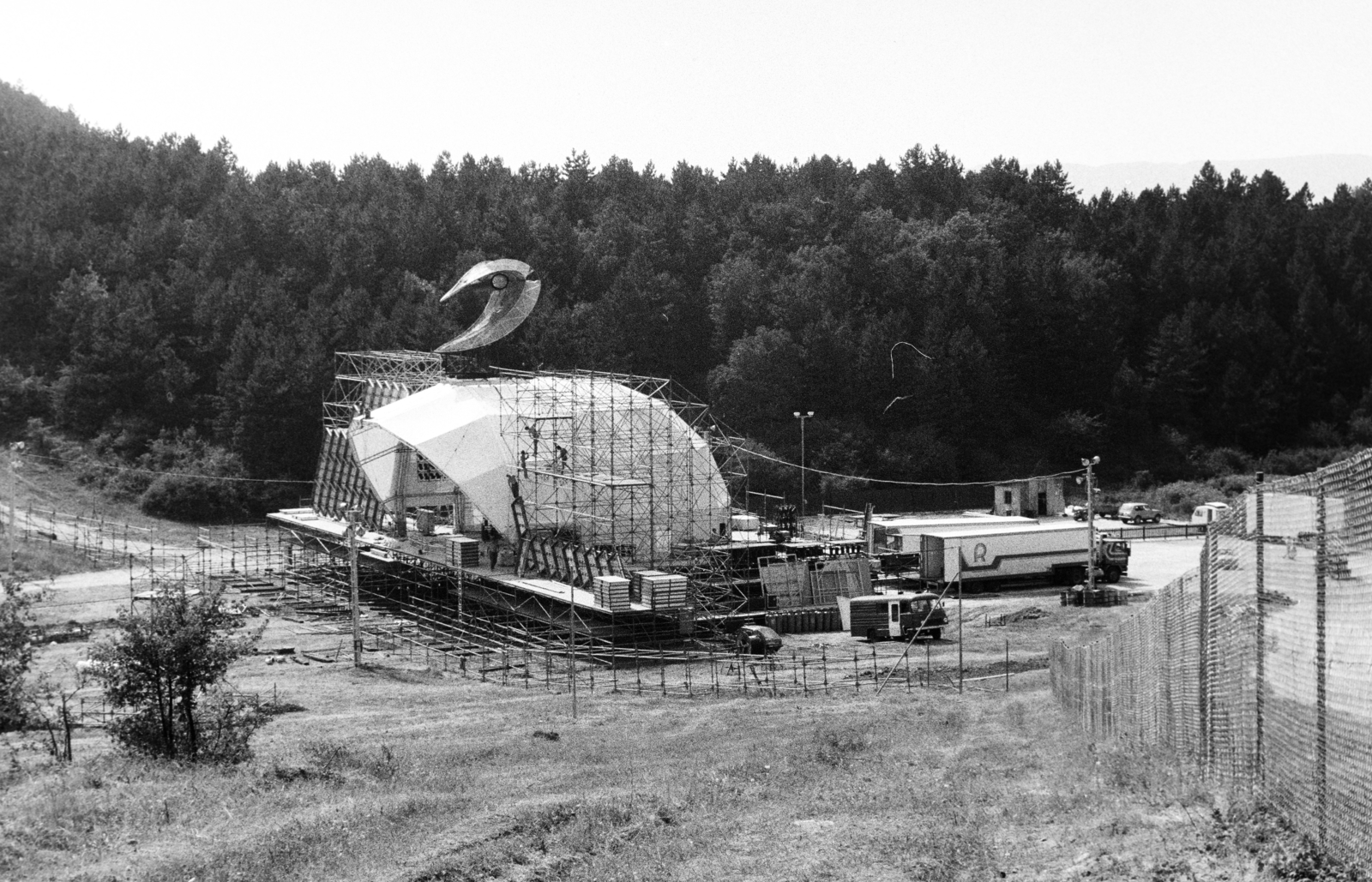 Hungary, Pilisborosjenő, a felvétel a Fenevad Fesztiválon, a Grizzly II: The Concert című film forgatása alkalmával készült., 1983, Kanyó Béla, Fortepan #268924