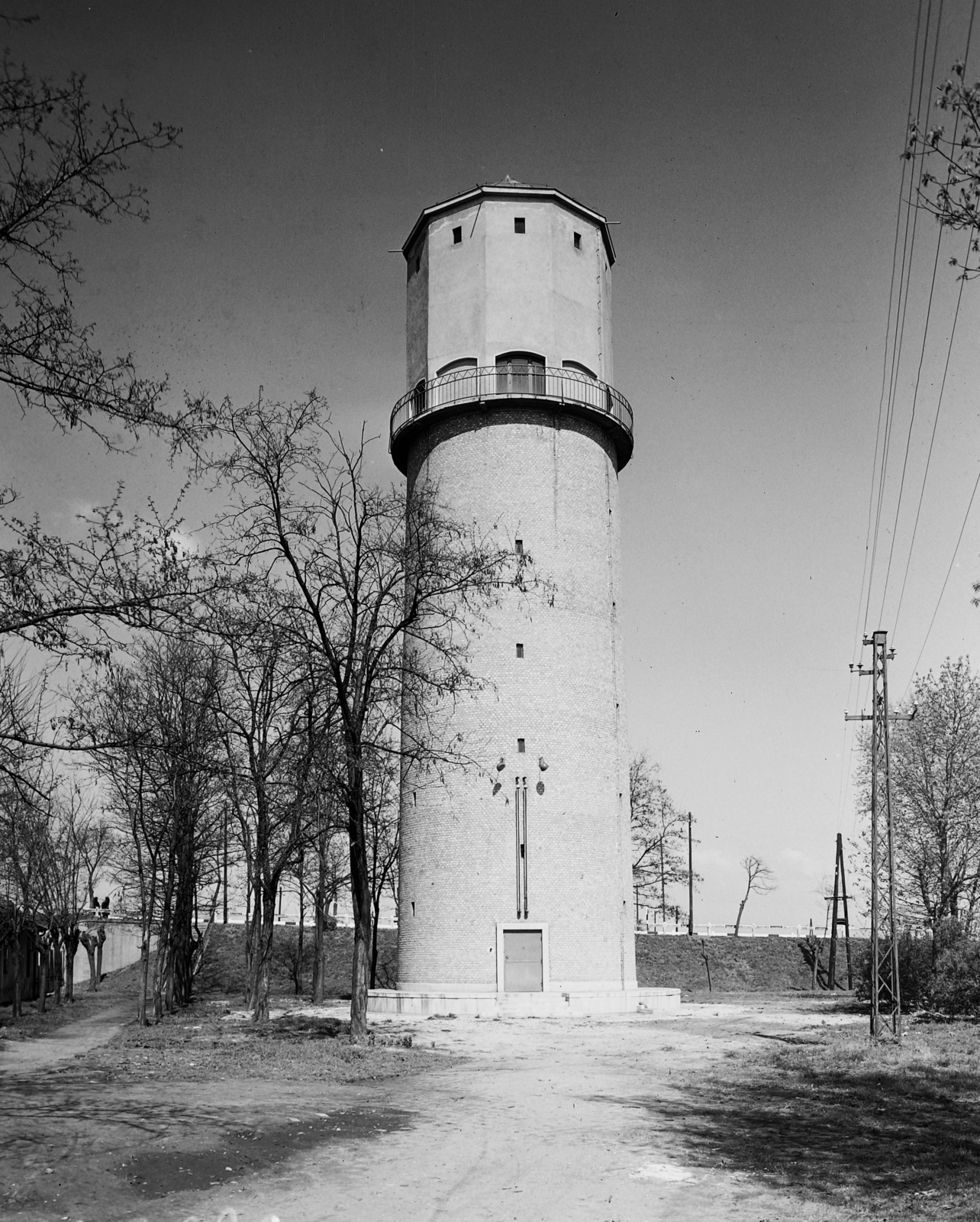 Hungary, Hatvan, Víztorony., 1967, UVATERV, water tower, Fortepan #2690