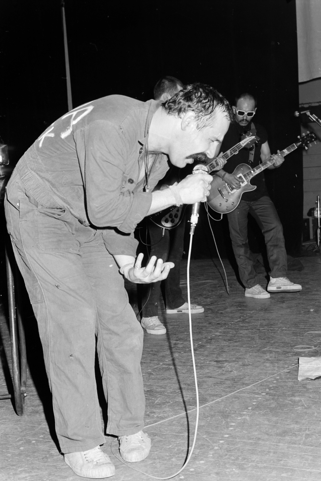 Magyarország, Pataky Attila és a háttérben Slamovits István, az Edda Művek tagjai., 1983, Kanyó Béla, Fortepan #269190