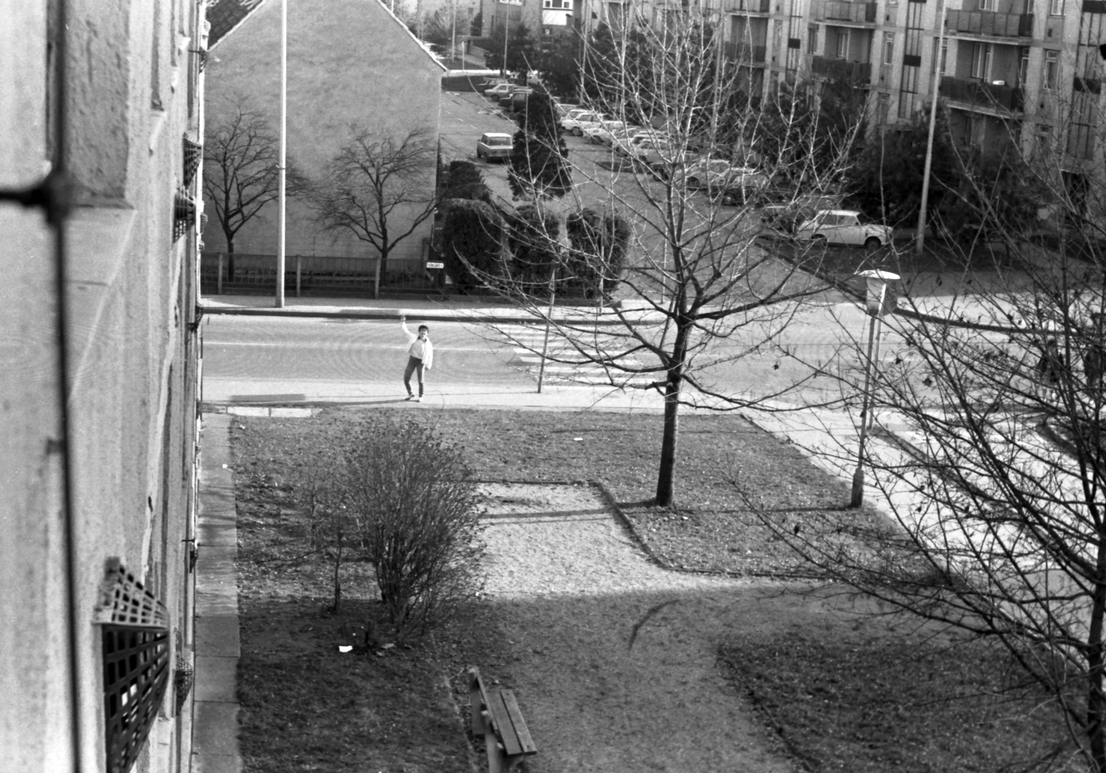 Magyarország, Szombathely, Derkovits lakótelep, Szűrcsapó utca - Bólyai János utca kereszteződése., 1985, Baráth Endre, Fortepan #26937