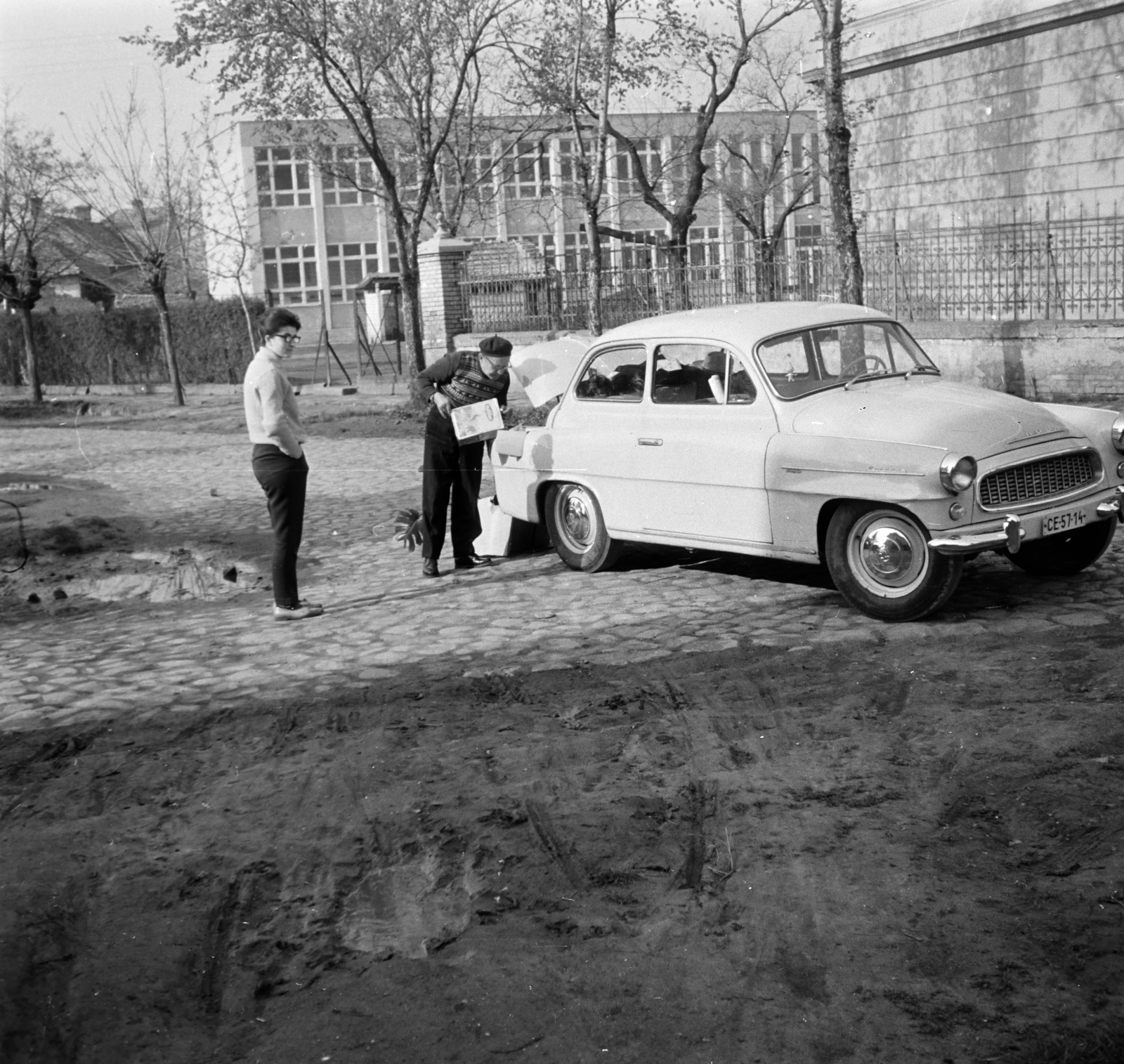 1962, Ladinek Viktor, Skoda-brand, number plate, Fortepan #269664