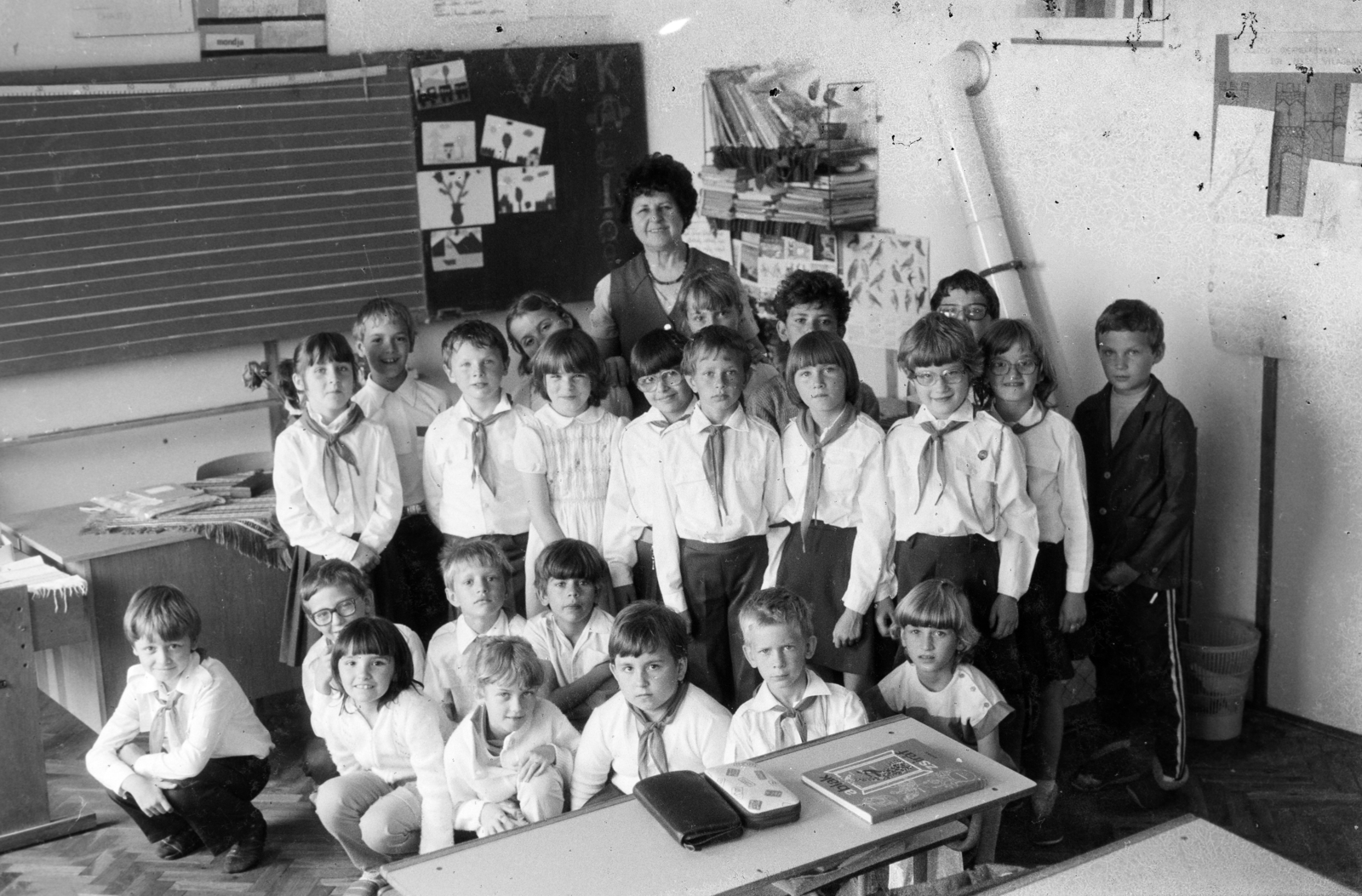 Magyarország, Tarcal, az általános iskola egyik osztálya., 1978, Leskó Imre, iskola, Fortepan #269889