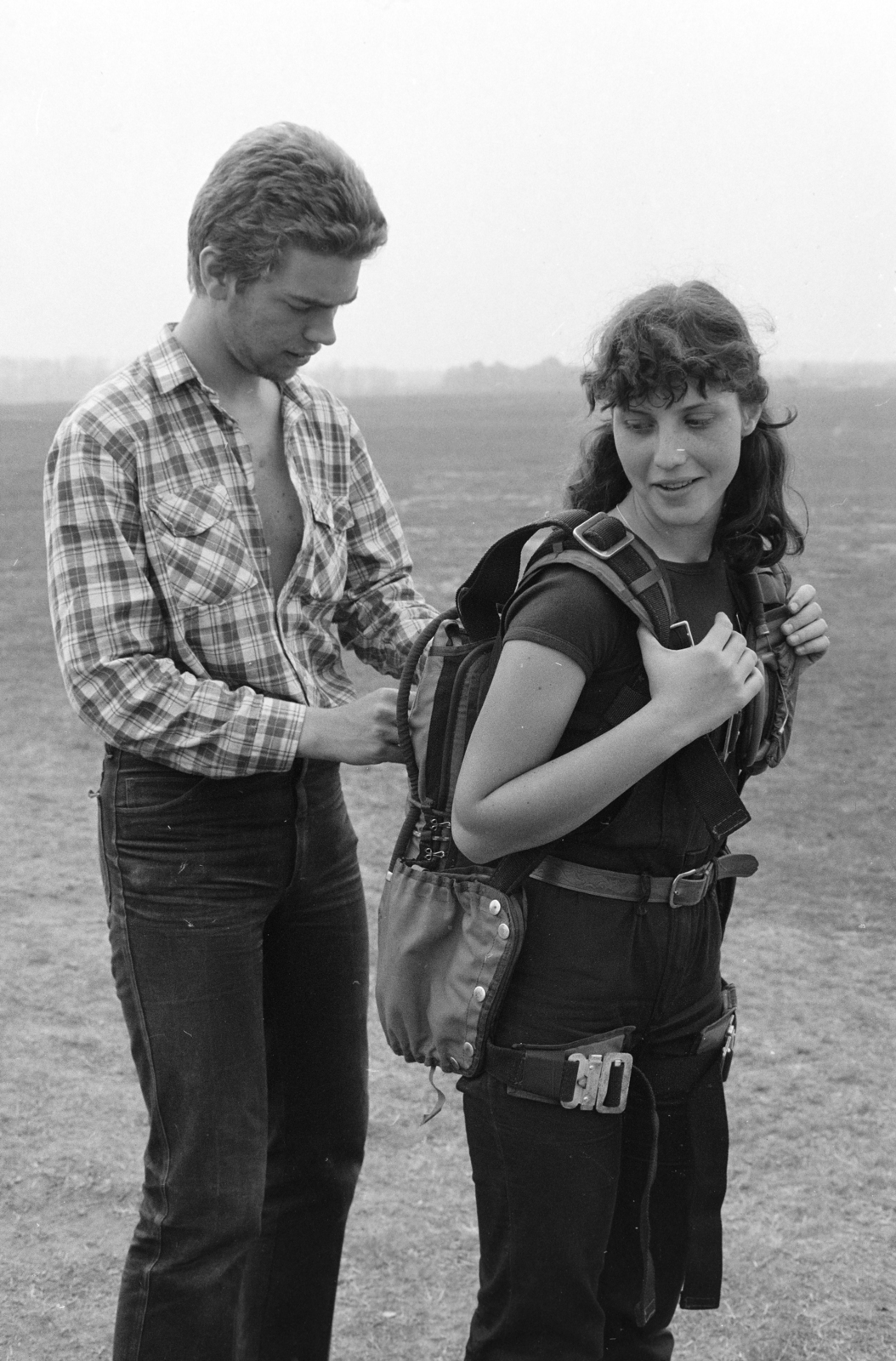 1984, Szalay Béla, parachute, Fortepan #269942