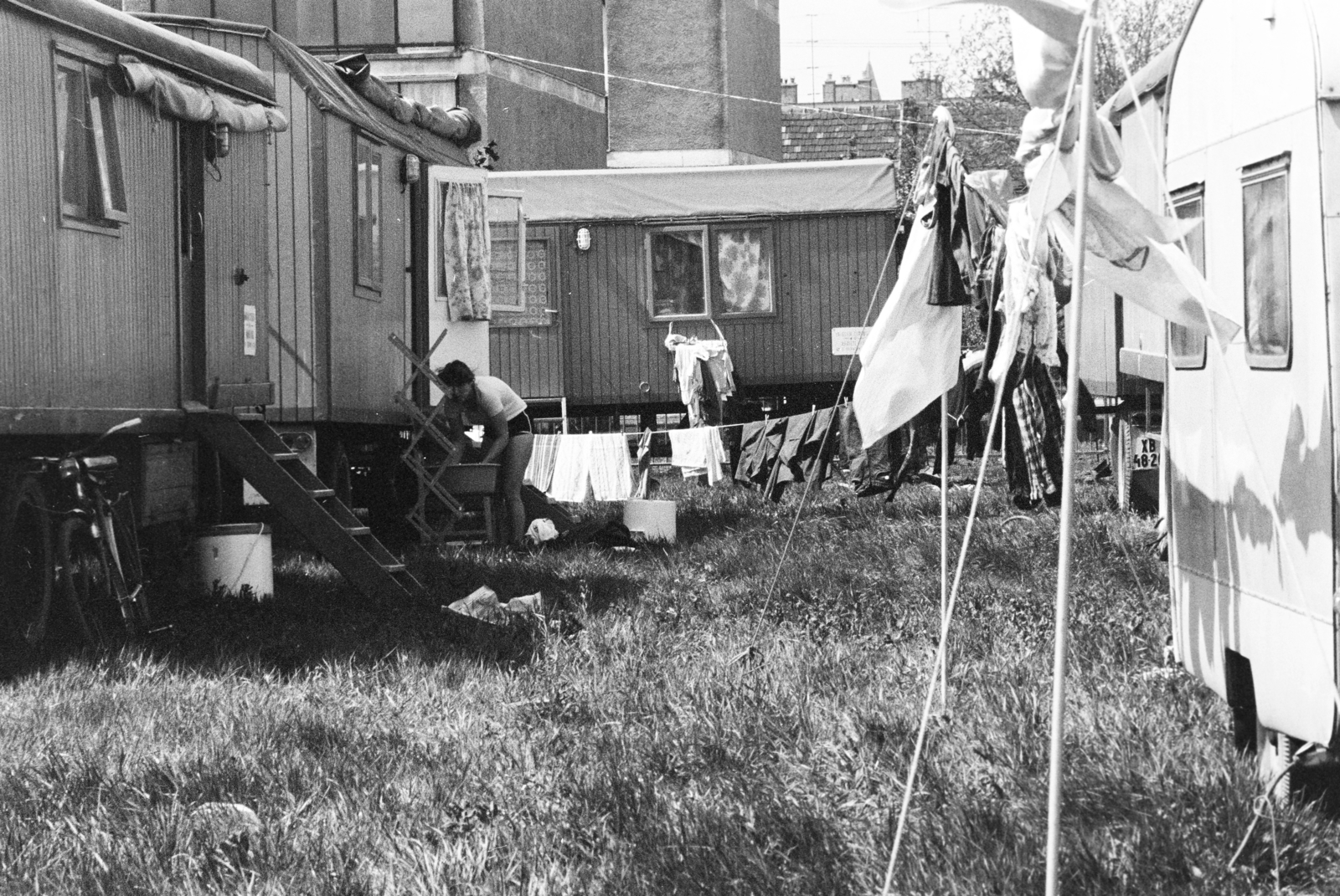 Hungary, a Magyar Cirkusz és Varieté Vállalat utazó cirkusza, lakókocsik., 1982, Szalay Béla, caravan, Fortepan #269951