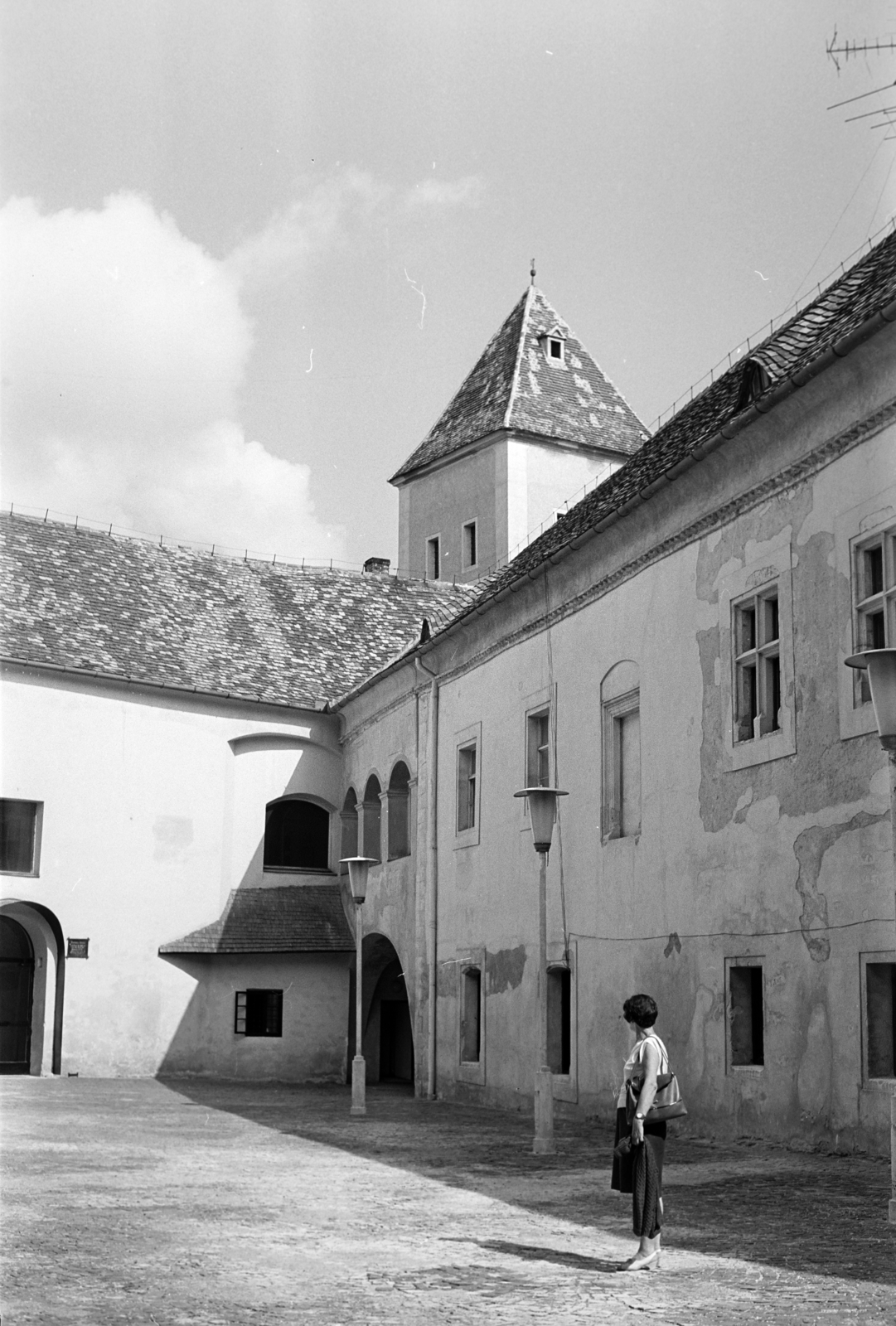 Magyarország, Kőszeg, Jurisics-vár, a belső vár udvara., 1966, Vozárik Edit, Fortepan #270089