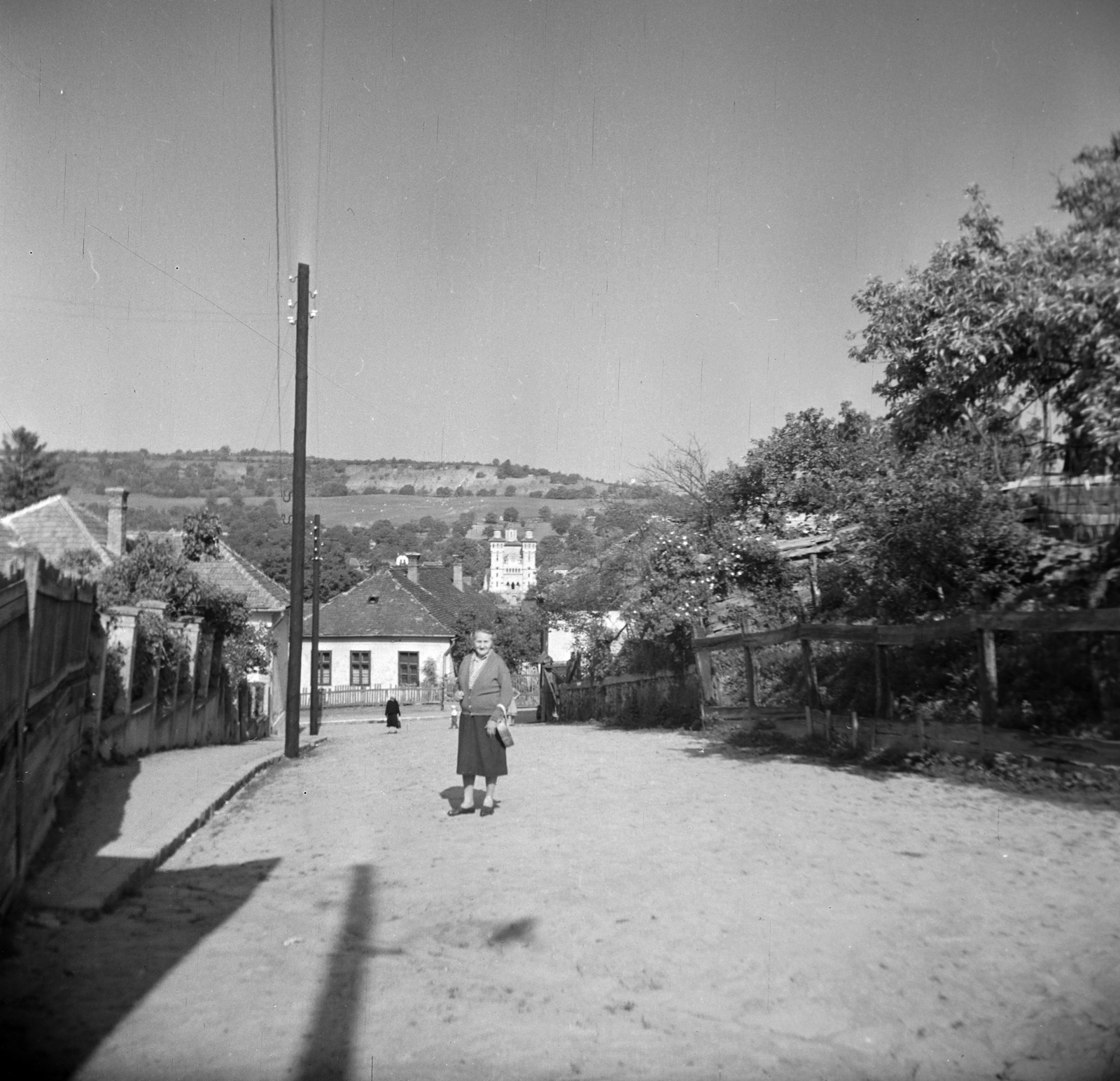 Romania,Transylvania, Zalău, strada Kossuth Lajos, a háttérben a Mária elszenderülése ortodox székesegyház (Catedrala Adormirea Maicii Domnului)., 1963, Vozárik Edit, Fortepan #270304